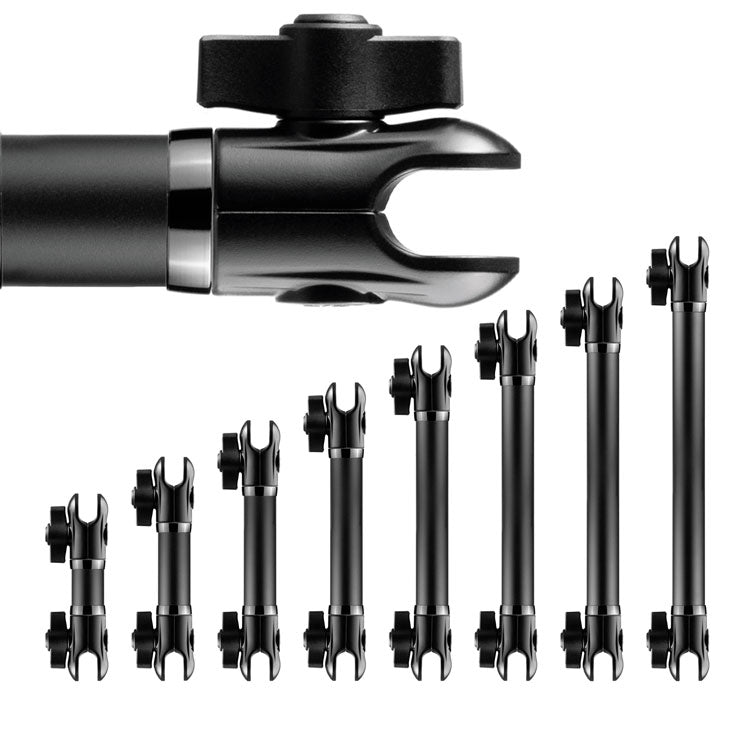 Tackform DuraLock 20 Series aluminum arm with dual 20mm sockets for universal fit