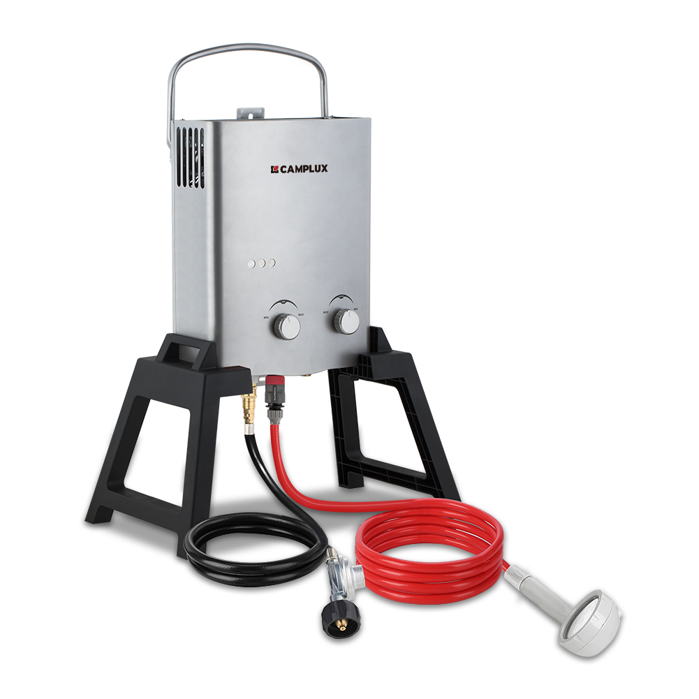 Camplux AY132GMAX Portable Propane Water Heater, Pump Stand Kit