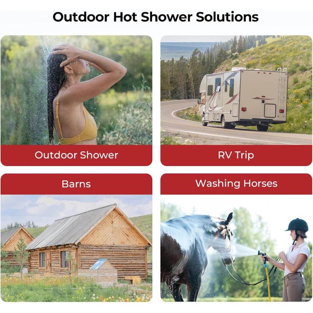 Camplux AY132GP43 Portable Propane Water Heater Pump Kit