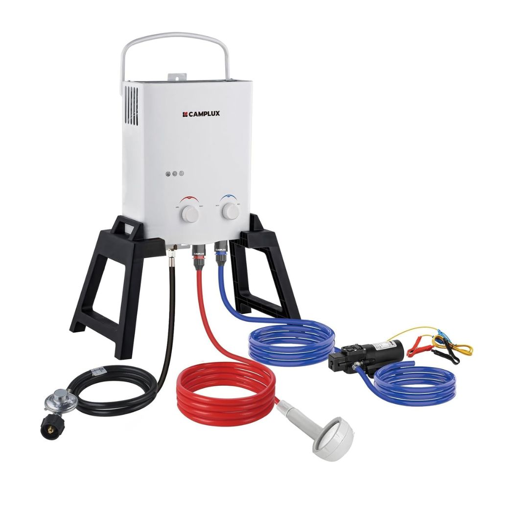 Camplux AY132MAX Portable Propane Water Heater, Pump Stand Kit