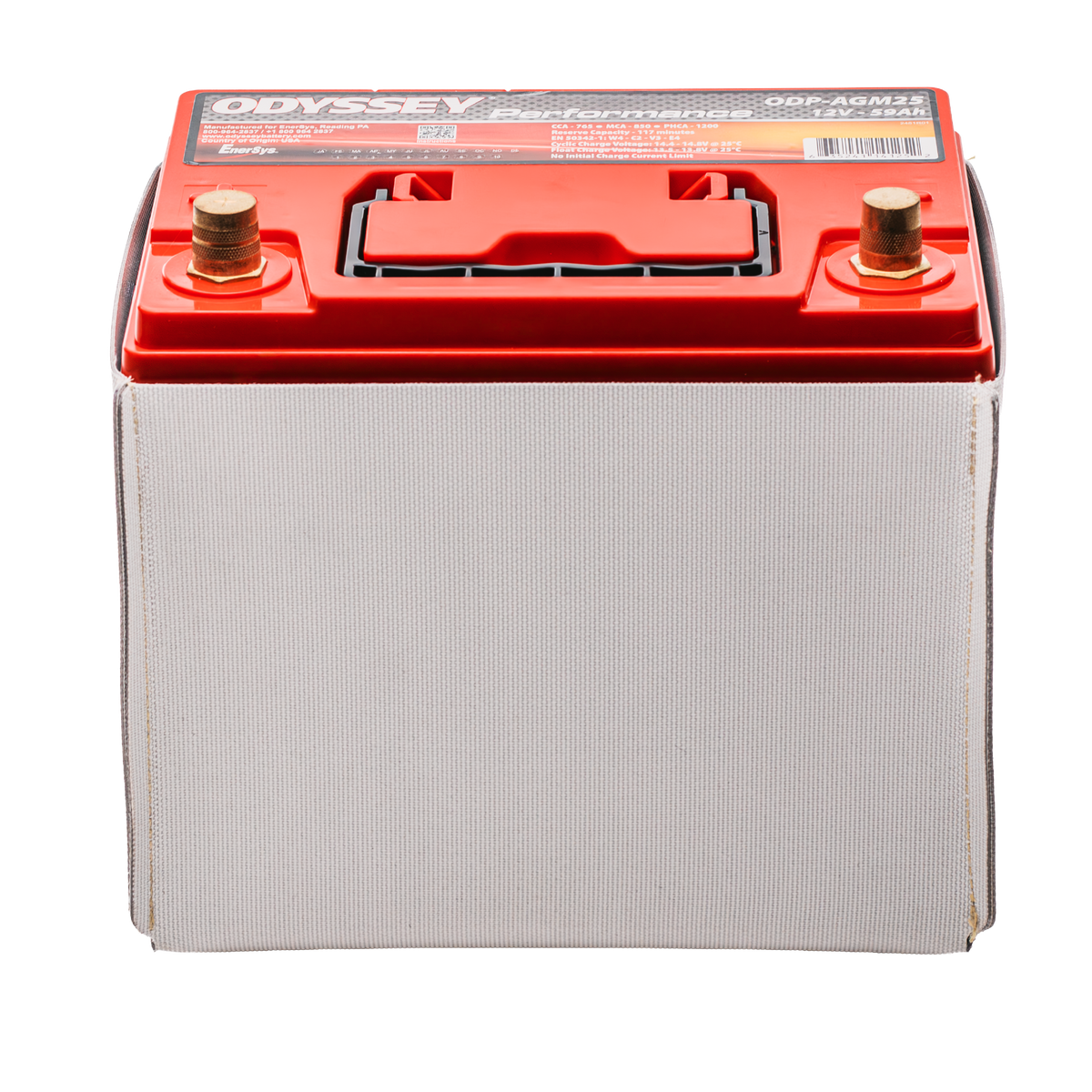 Genesis Offroad battery heat shield sleeve for universal Group 24 and 25 batteries