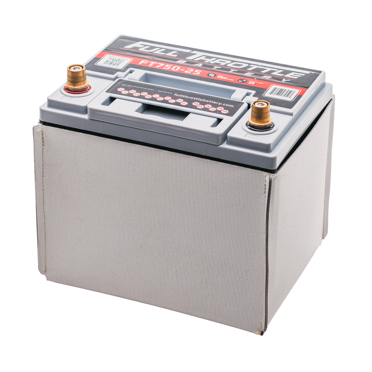Genesis Offroad battery heat shield sleeve for universal Group 24 and 25 batteries