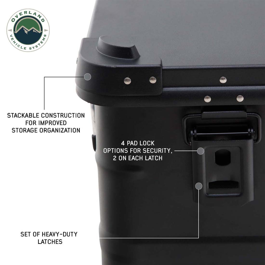 Overland Vehicle Systems 53 QT aluminum storage box - view 4