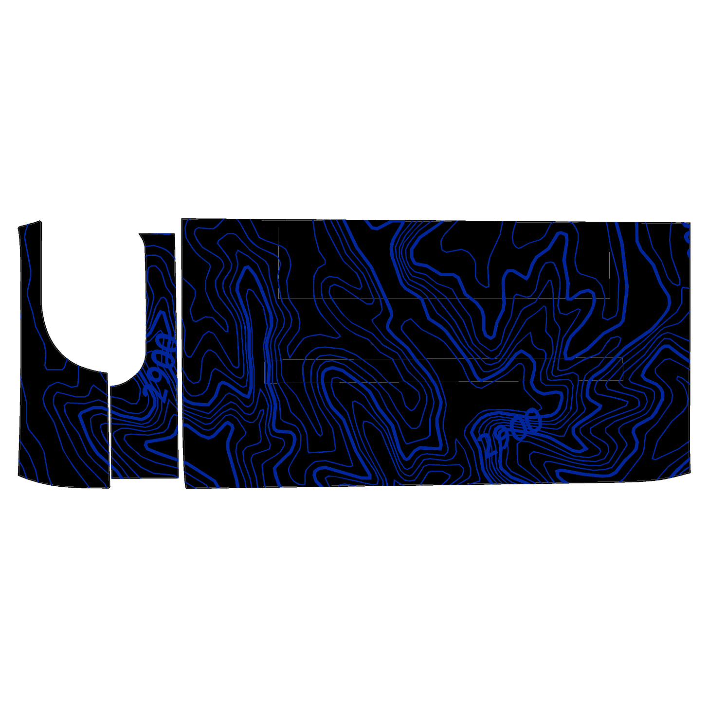 Topo 3 Piece Dash Kit (Printed Series) - 2021+ Bronco