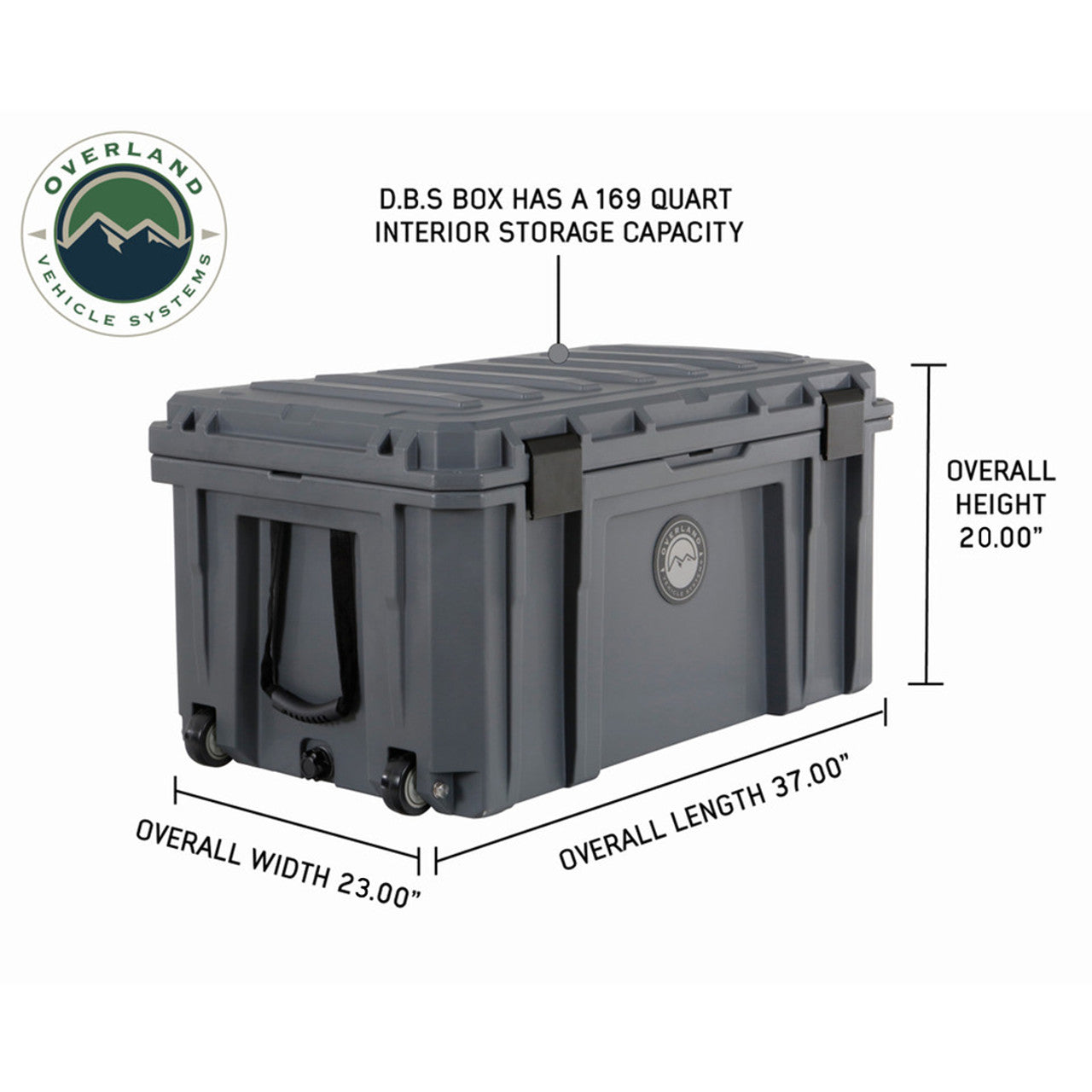 OVS D.B.S. Dark Grey Dry Box with Drain, and Bottle Opener