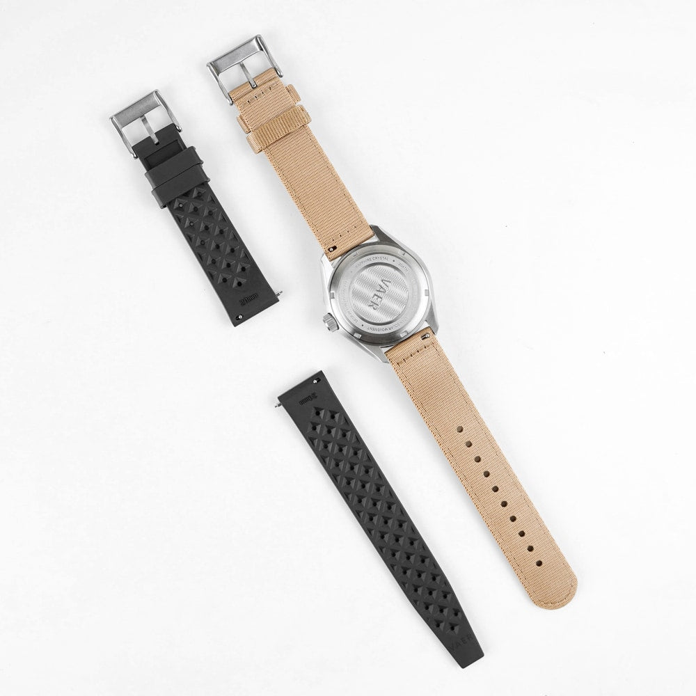 VAER DS4 Meridian Watch - Navy - Solar 38mm