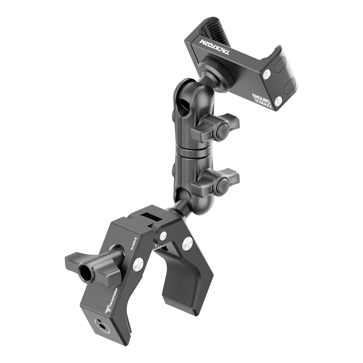 Tackform Enduro Series grab handle bar clamp long reach phone mount, universal fit