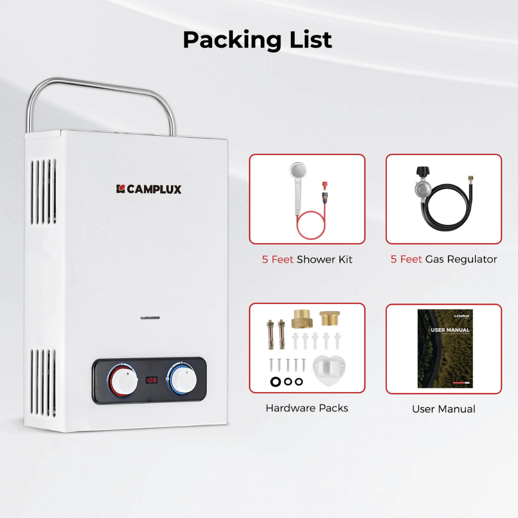 Camplux BD158 Tankless Propane Water Heater Portable