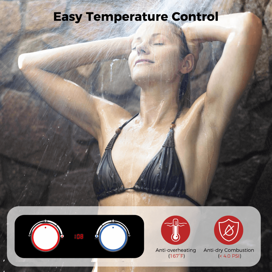 Camplux BD422P120 Propane Outdoor Water Heater Pump Kit