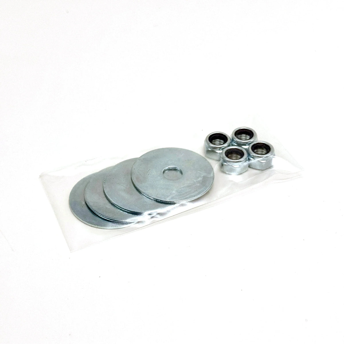 Universal M8 hardware set with metal washers and lock nuts for vehicle accessories