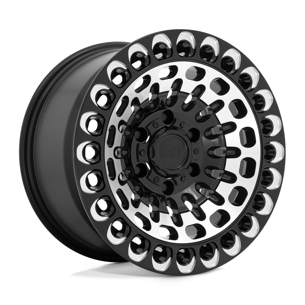 Black Rhino Labyrinth Wheel - Gloss Black W Mach Face & Mill