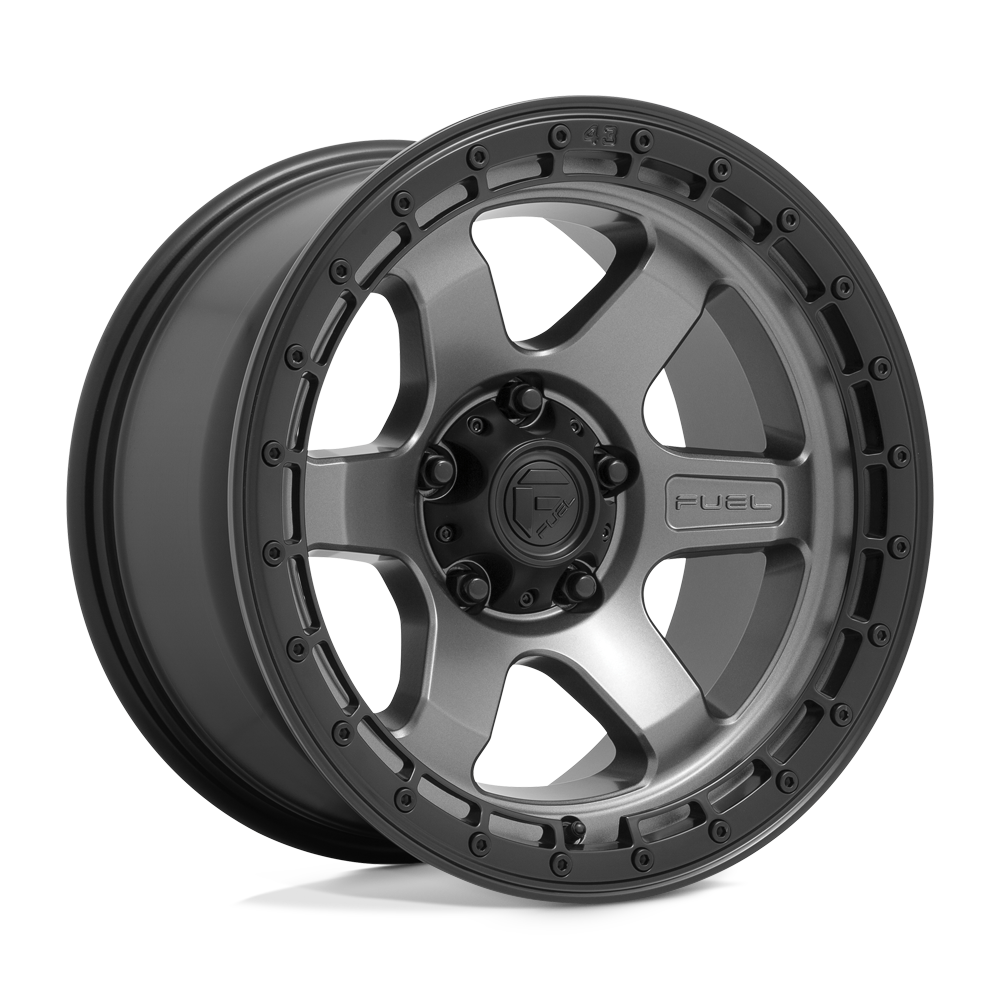 Fuel Block (D752) Wheel - Matte Gunmetal w/ Black Ring