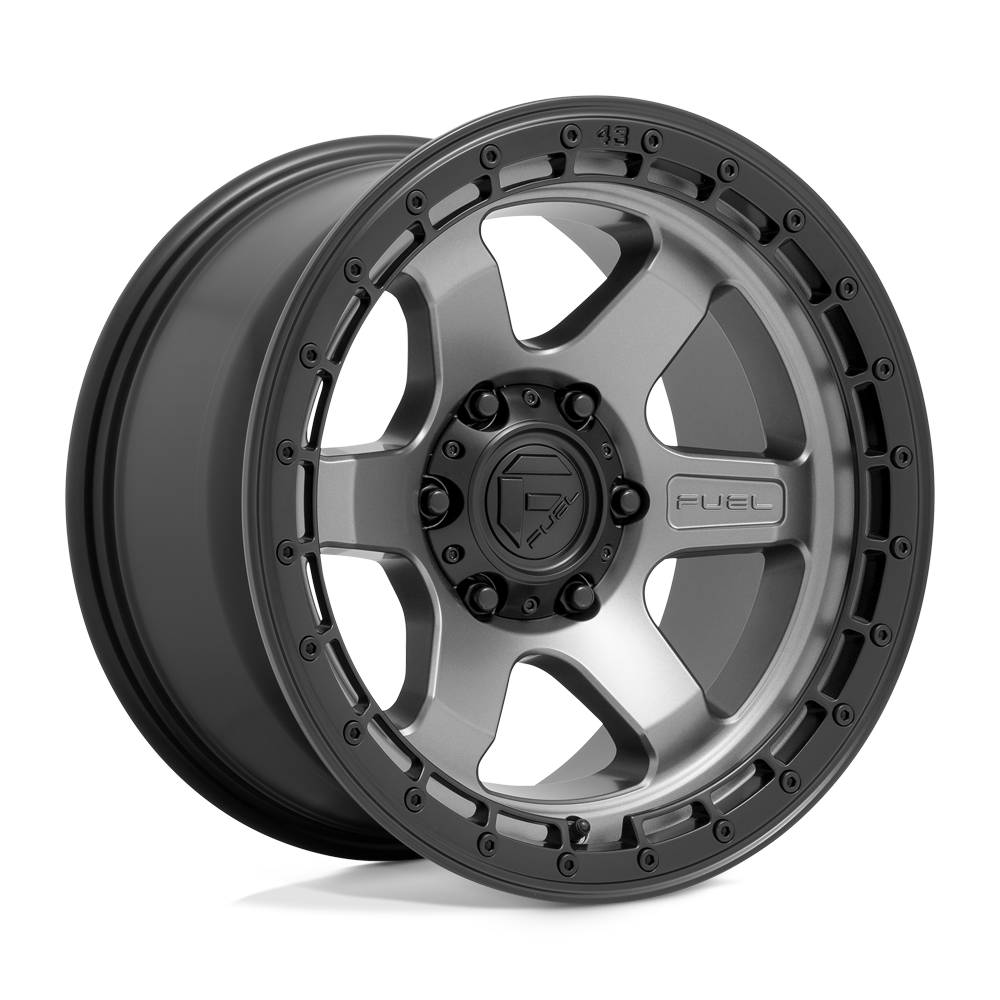 Fuel Block (D752) Wheel - Matte Gunmetal w/ Black Ring