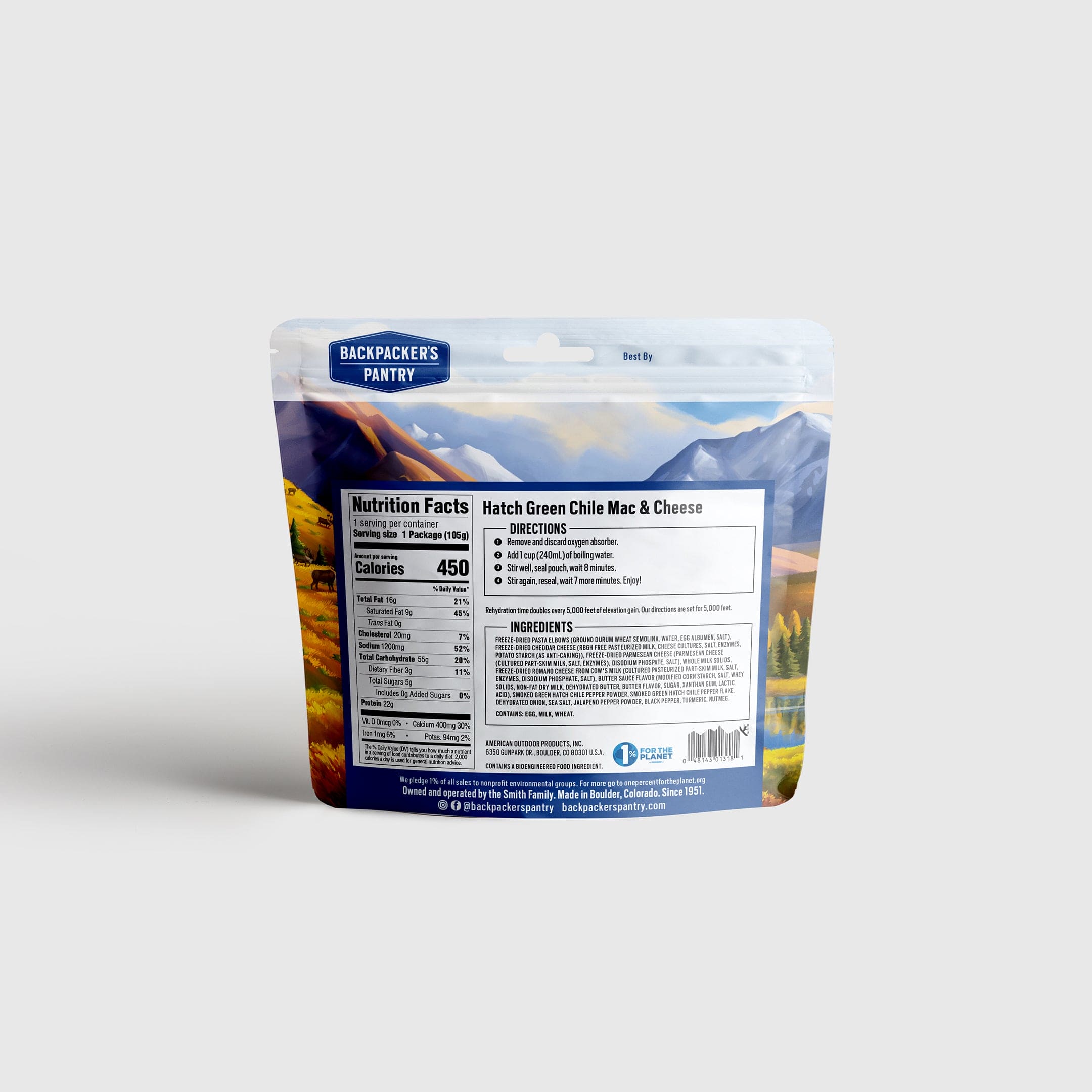 Backpacker's Pantry Hatch Green Chile Mac & Cheese