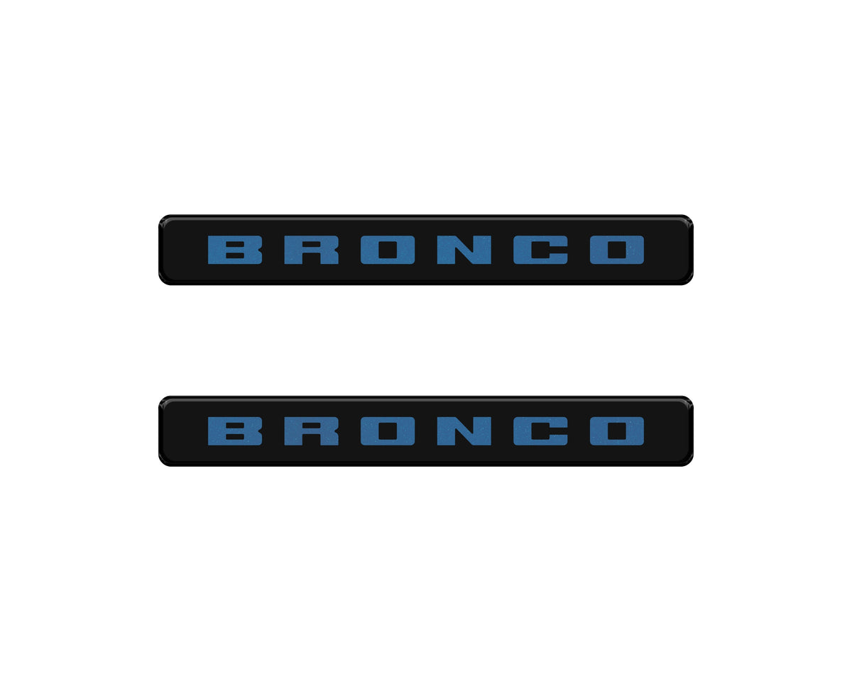 Tufskinz Bronco logo door sill overlay for Ford Bronco Sport 2021-2026
