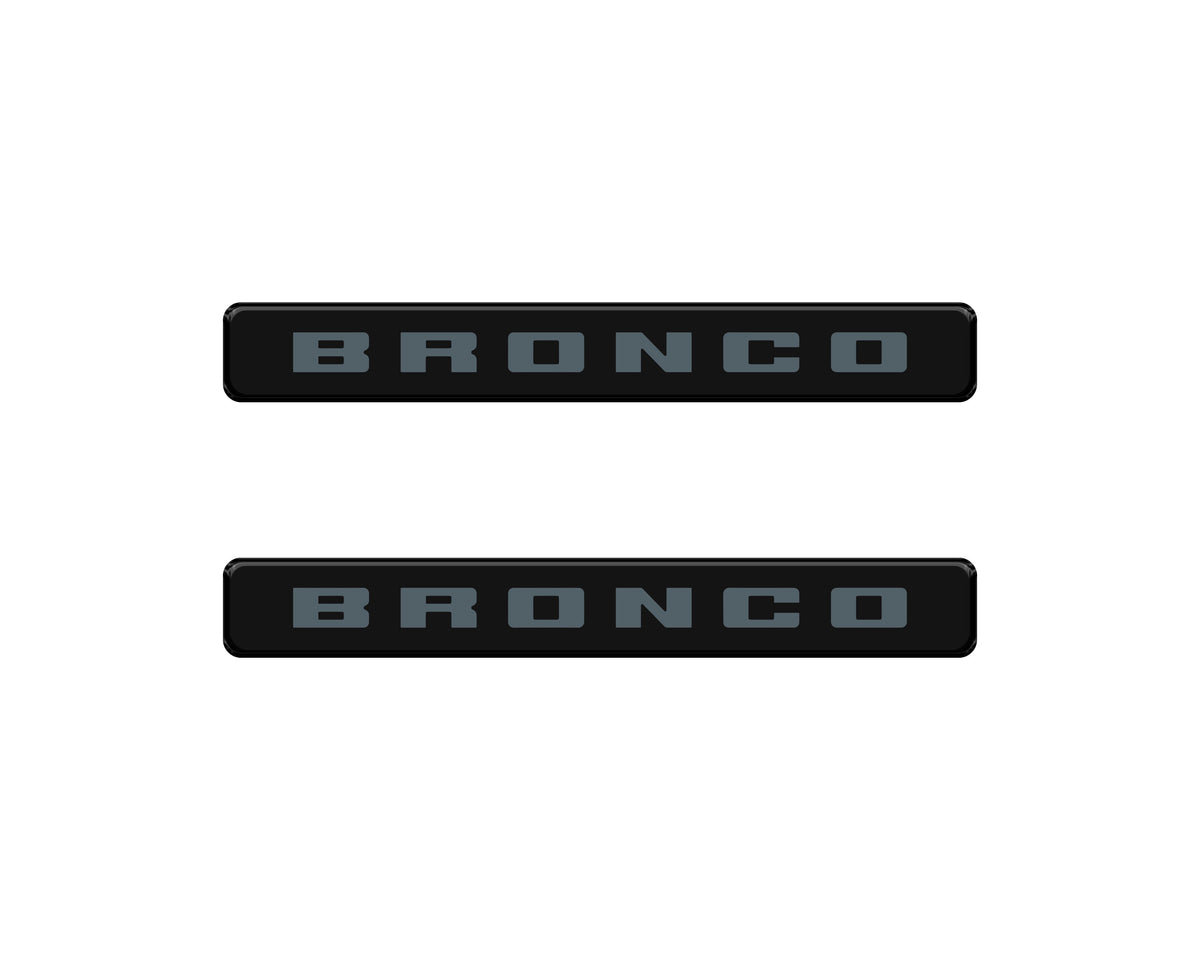 Tufskinz Bronco logo door sill overlay for Ford Bronco Sport 2021-2026