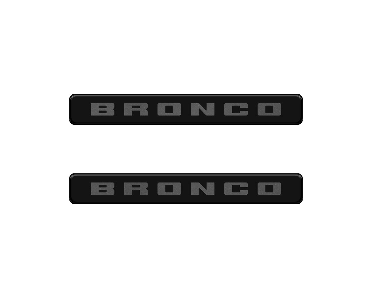 Tufskinz Bronco logo door sill overlay for Ford Bronco Sport 2021-2026