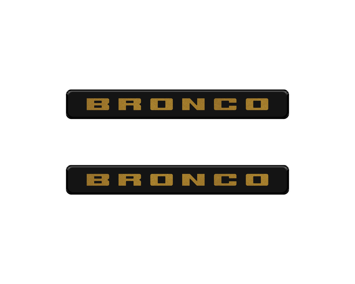 Tufskinz Bronco logo door sill overlay for Ford Bronco Sport 2021-2026