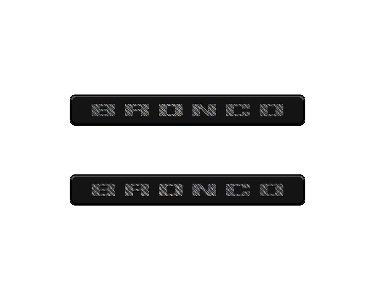 Tufskinz Bronco logo door sill overlay for Ford Bronco Sport 2021-2026