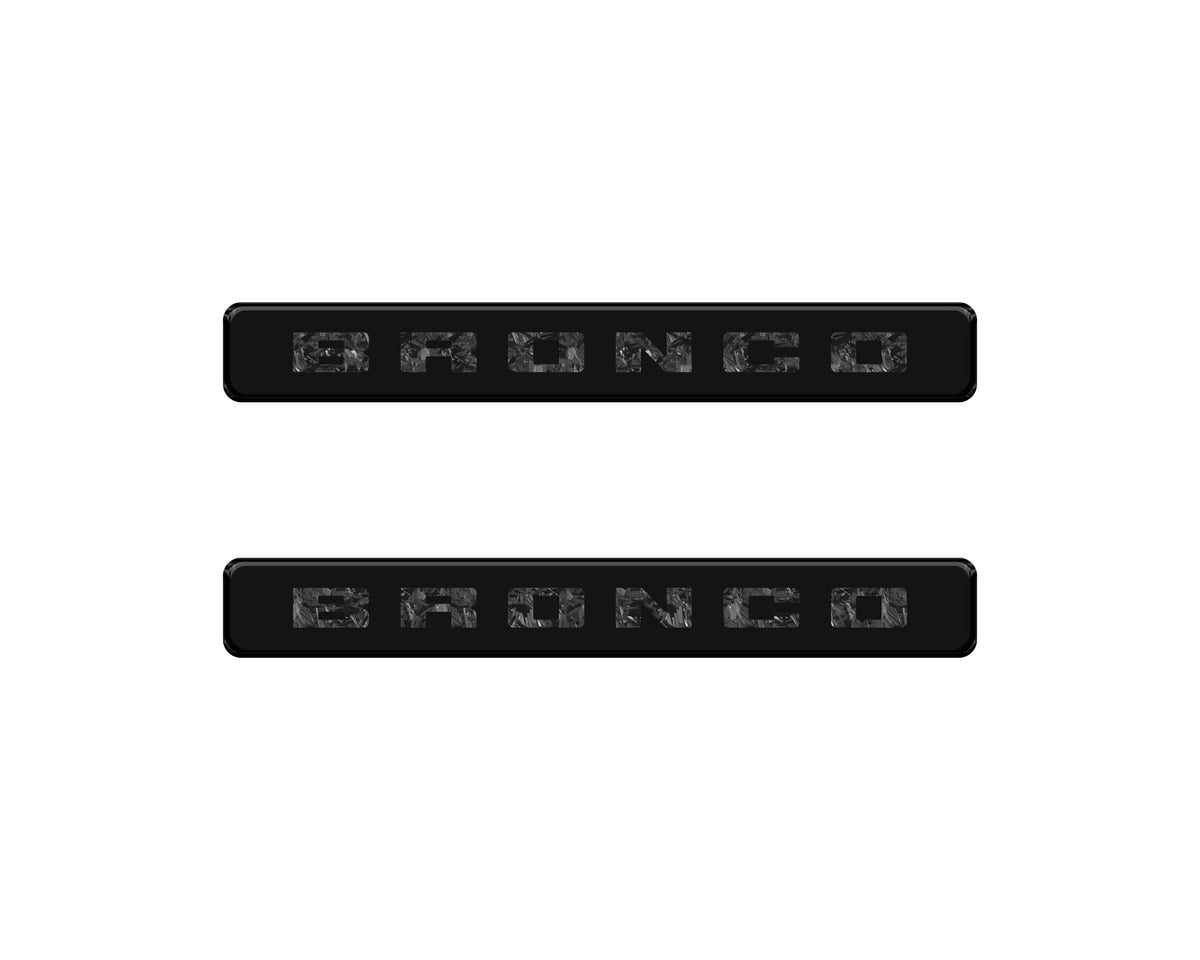 Tufskinz Bronco logo door sill overlay for Ford Bronco Sport 2021-2026