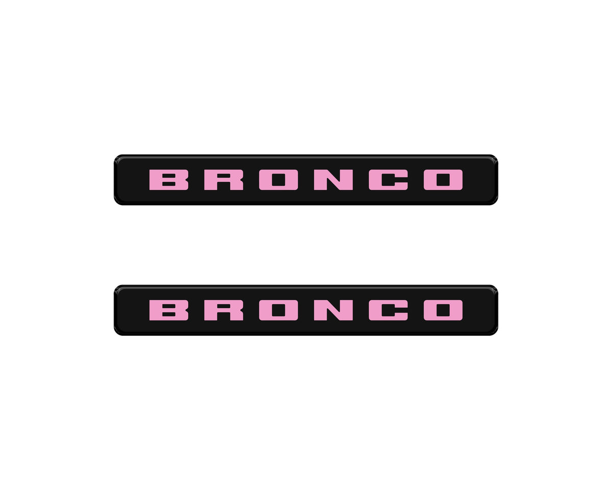 Tufskinz Bronco logo door sill overlay for Ford Bronco Sport 2021-2026