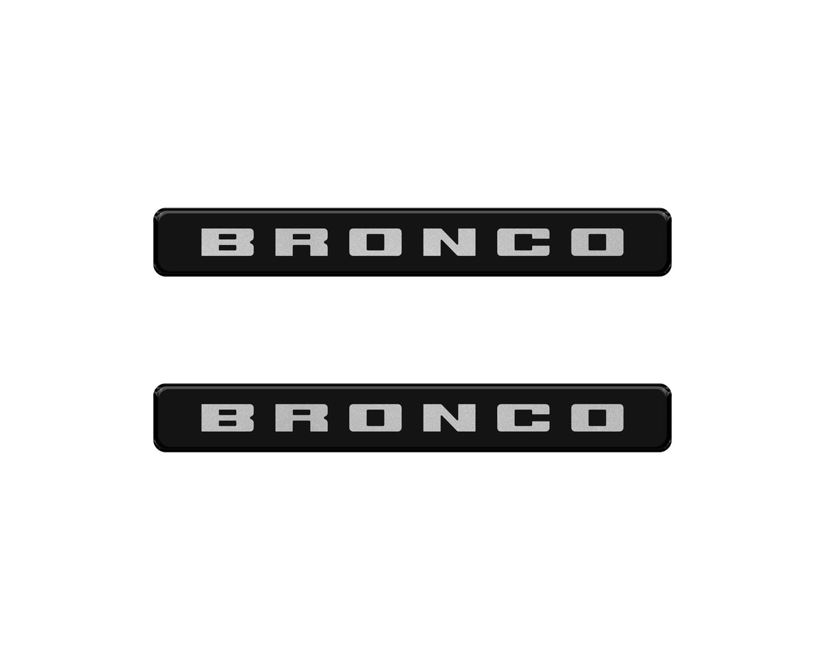 Tufskinz Bronco logo door sill overlay for Ford Bronco Sport 2021-2026