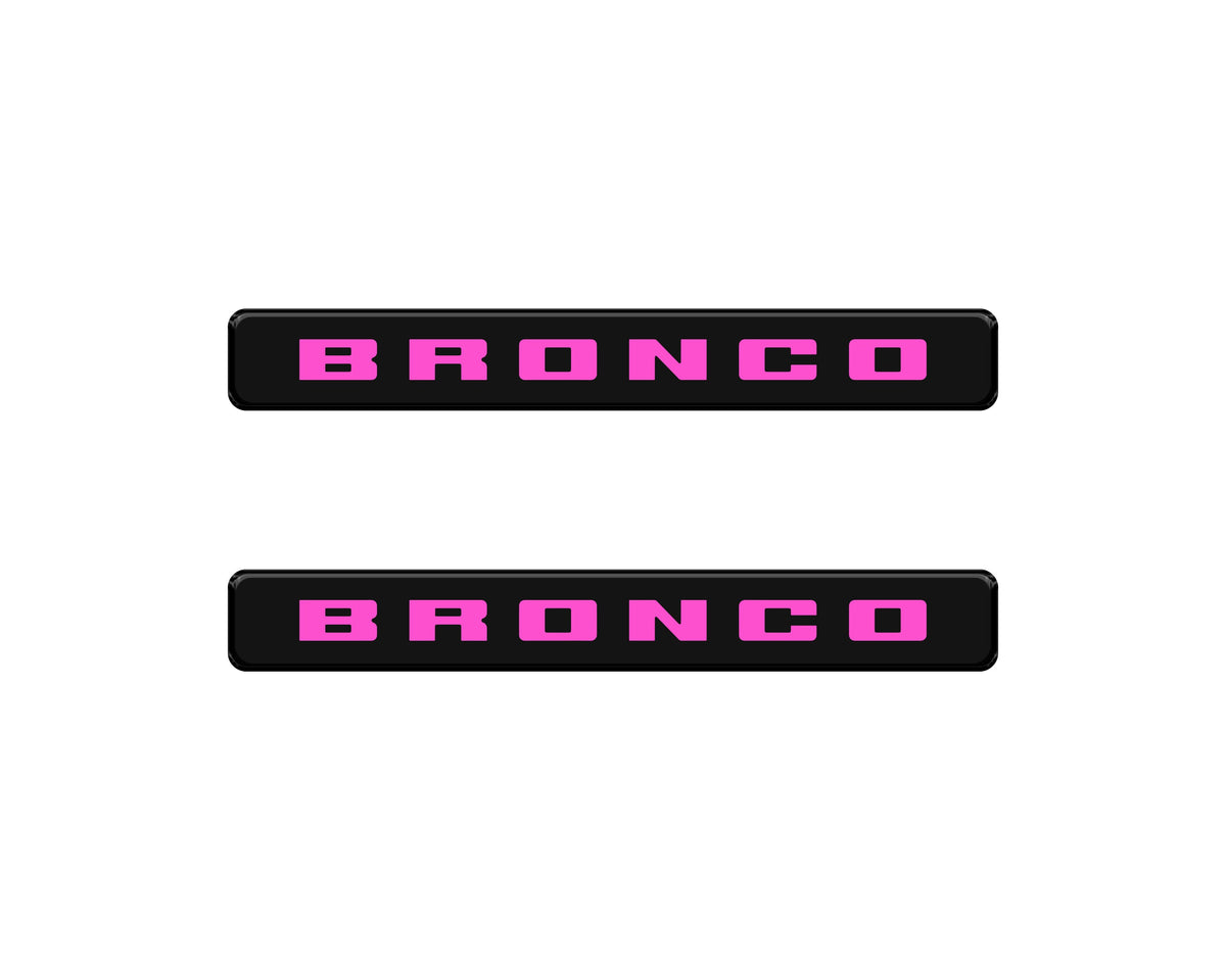 Tufskinz Bronco logo door sill overlay for Ford Bronco Sport 2021-2026