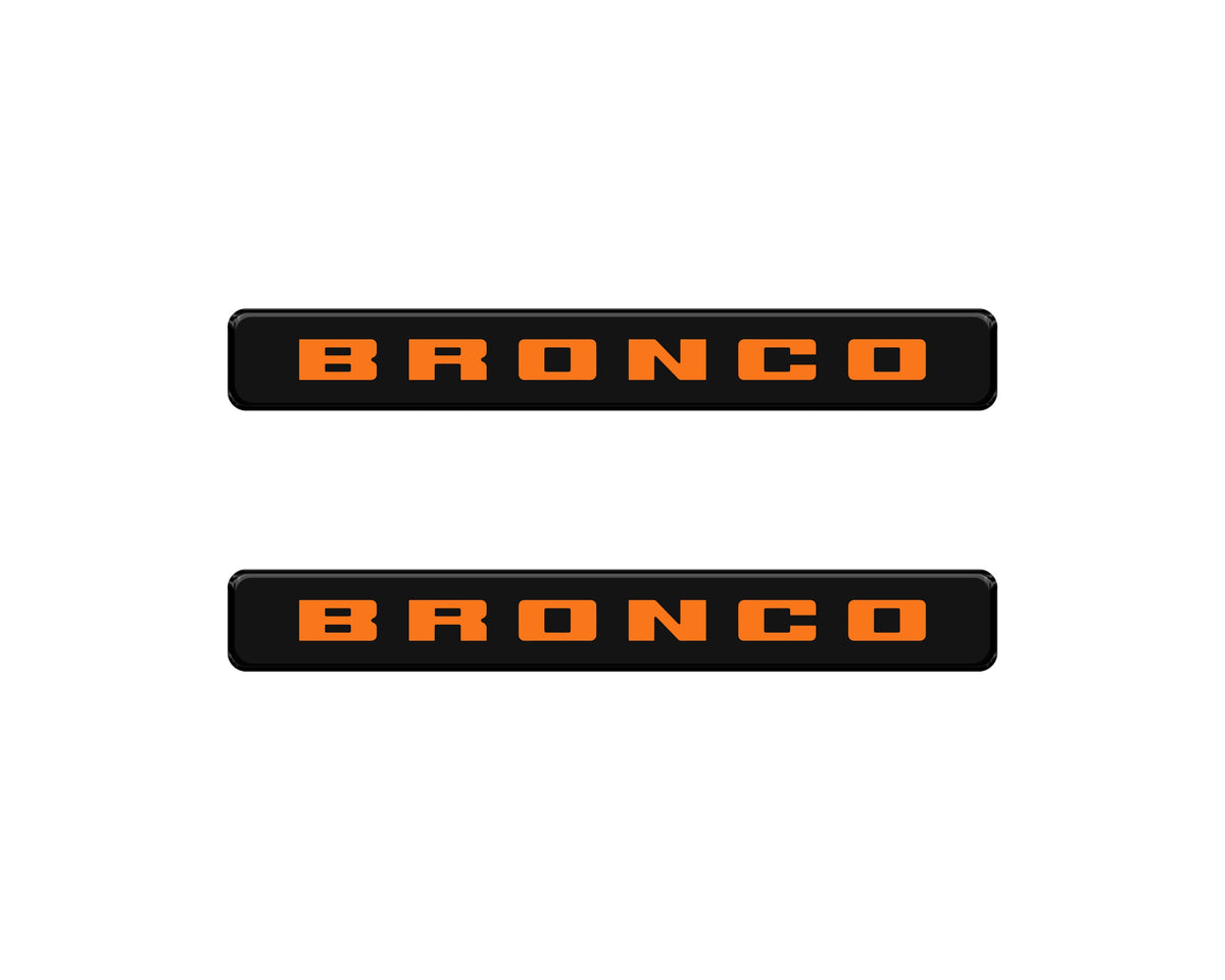 Tufskinz Bronco logo door sill overlay for Ford Bronco Sport 2021-2026