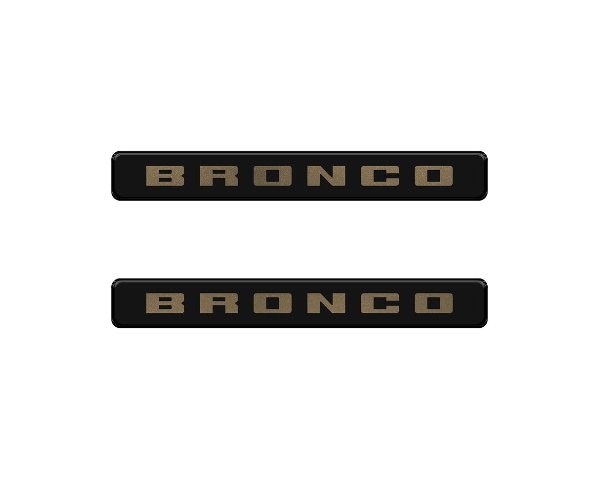 Tufskinz Bronco logo door sill overlay for Ford Bronco Sport 2021-2026