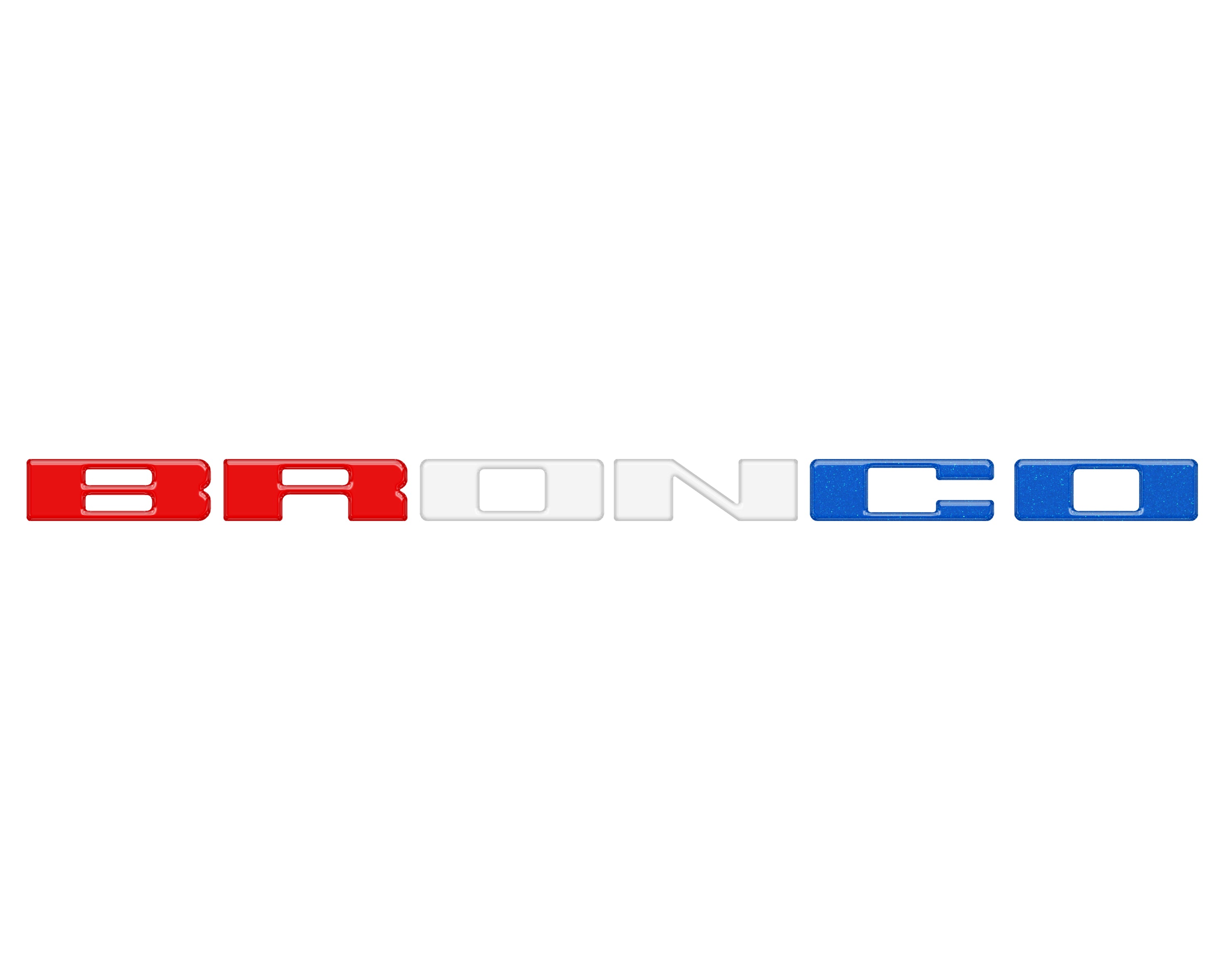 Front Grille Letter Overlays Fits 2021-2026 Ford Bronco