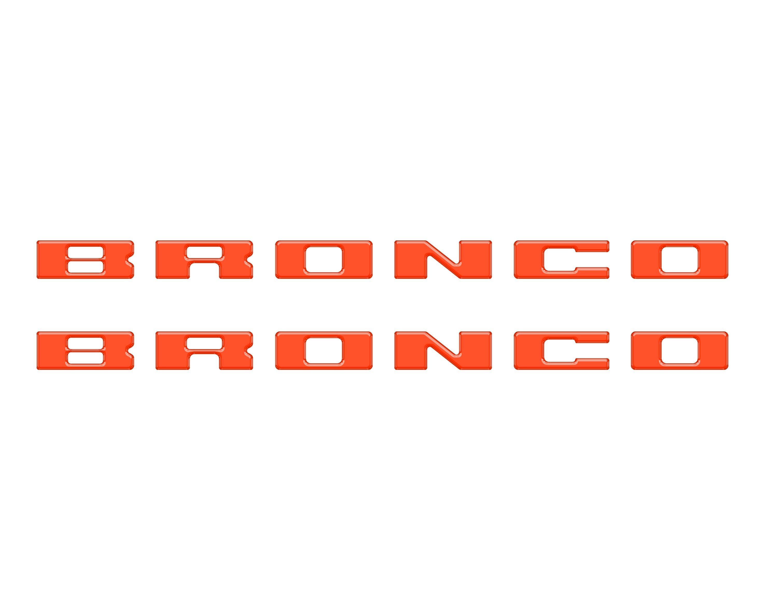 Bronco Running Board Letter Inserts/Overlays Fits 2021-2026 Ford Bronco