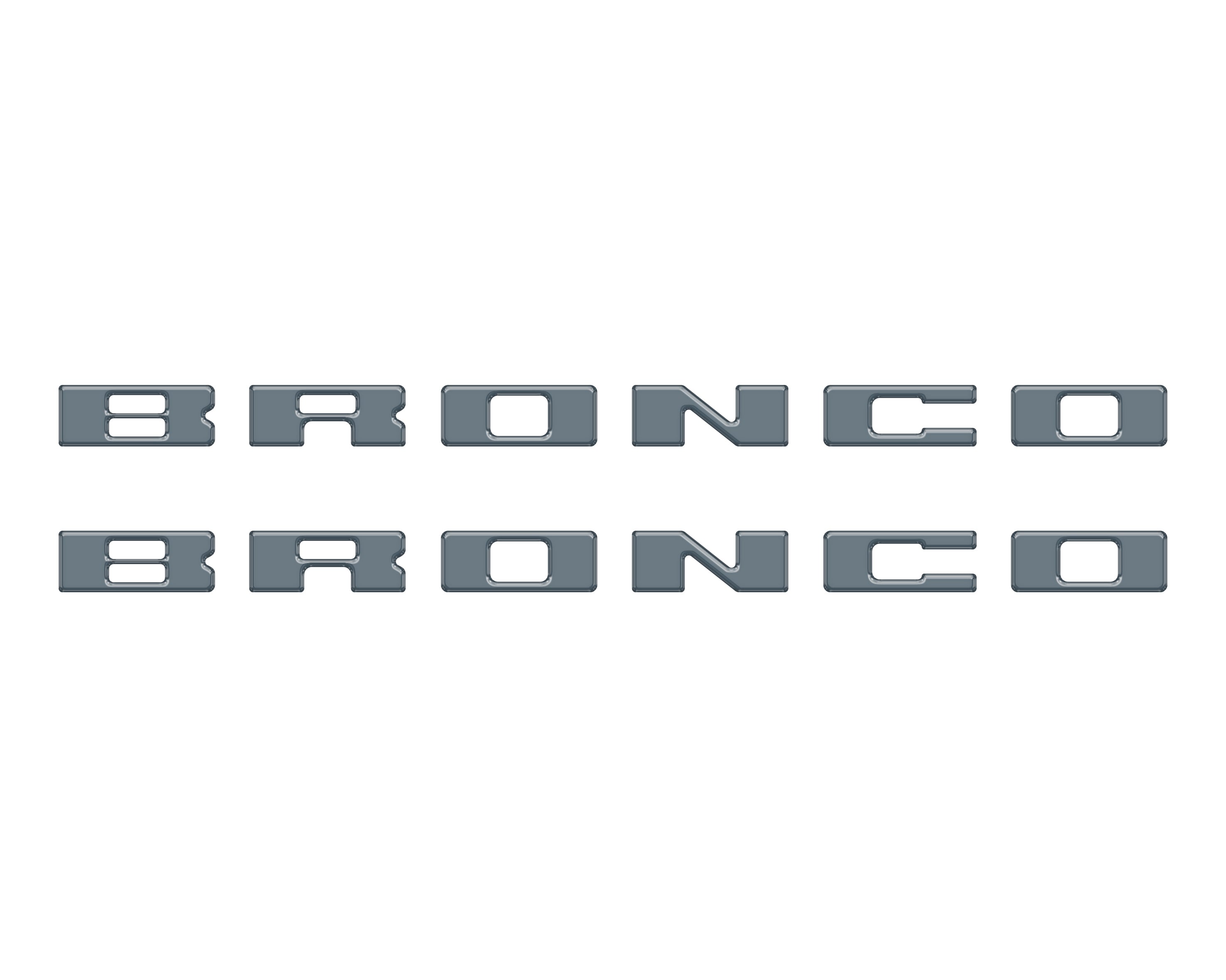 Bronco Running Board Letter Inserts/Overlays Fits 2021-2026 Ford Bronco