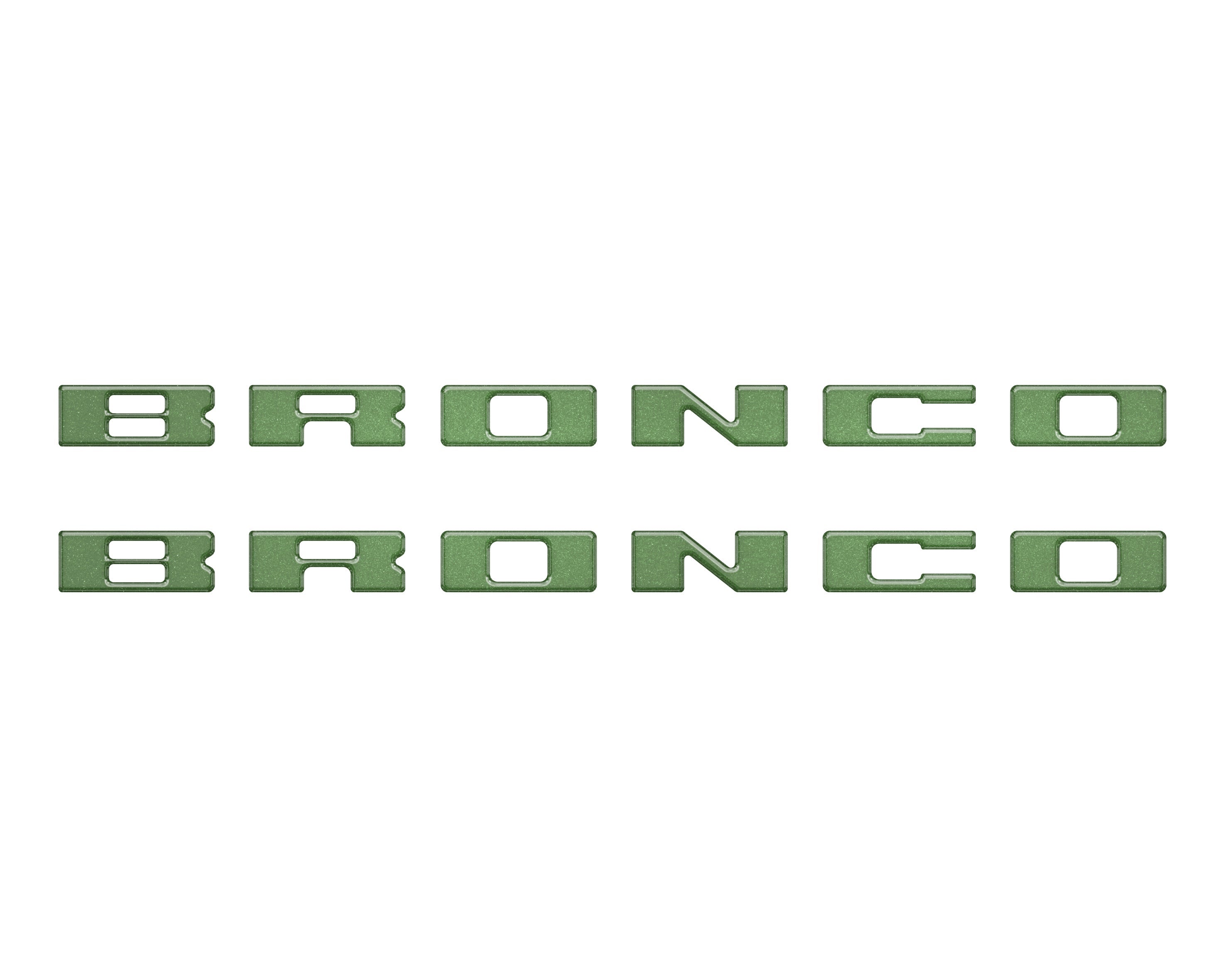 Bronco Running Board Letter Inserts/Overlays Fits 2021-2026 Ford Bronco