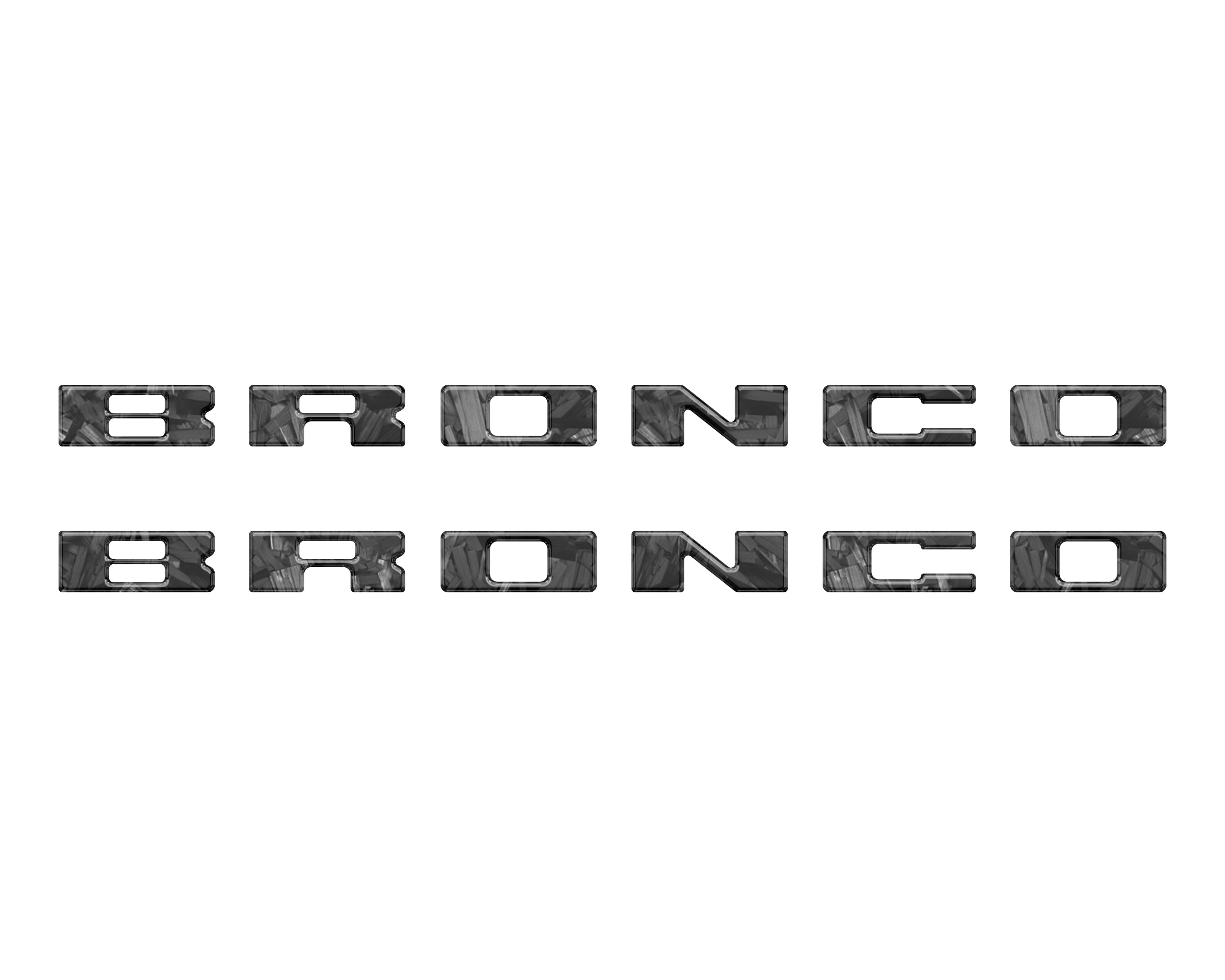 Bronco Running Board Letter Inserts/Overlays Fits 2021-2026 Ford Bronco