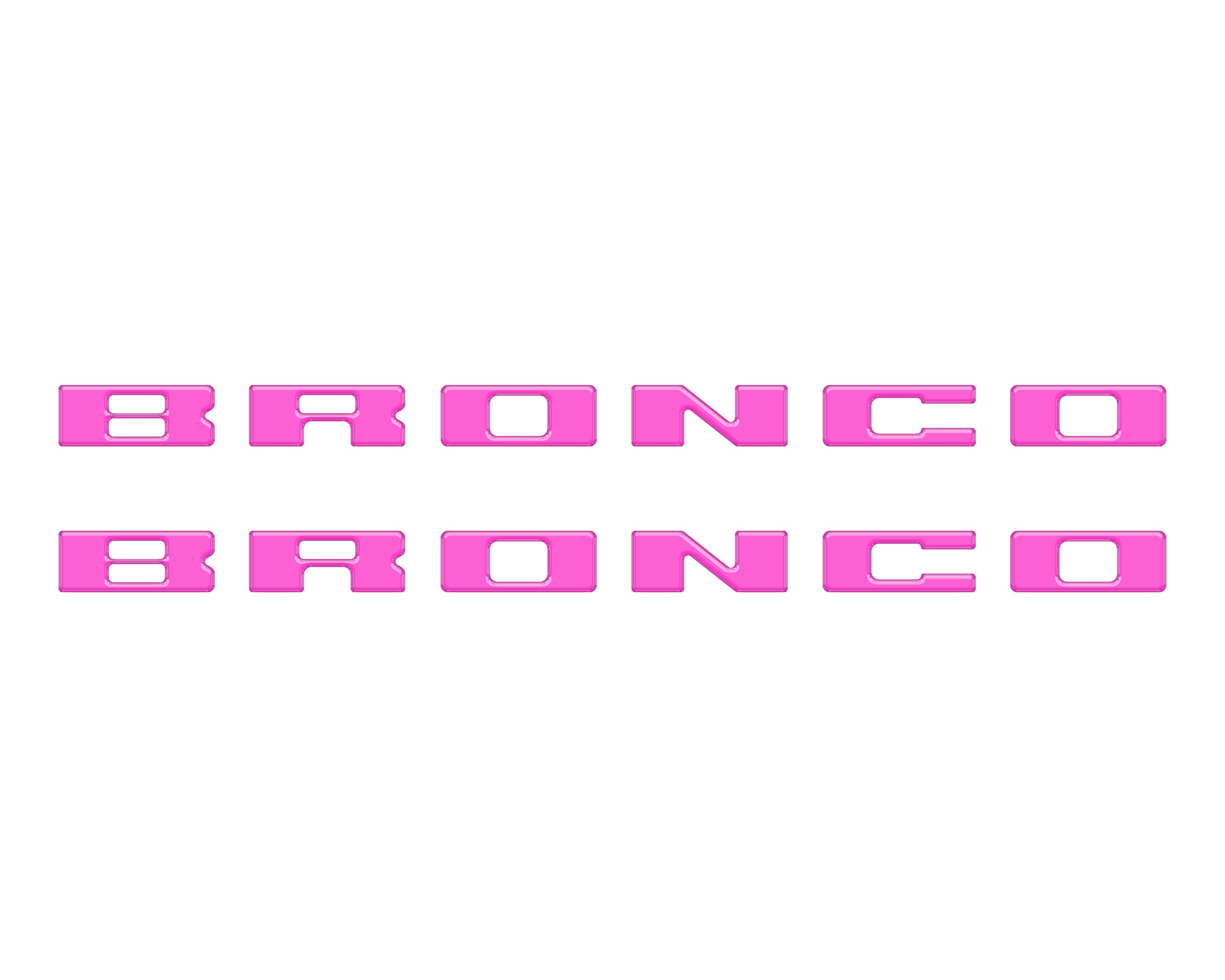 Bronco Running Board Letter Inserts/Overlays Fits 2021-2026 Ford Bronco