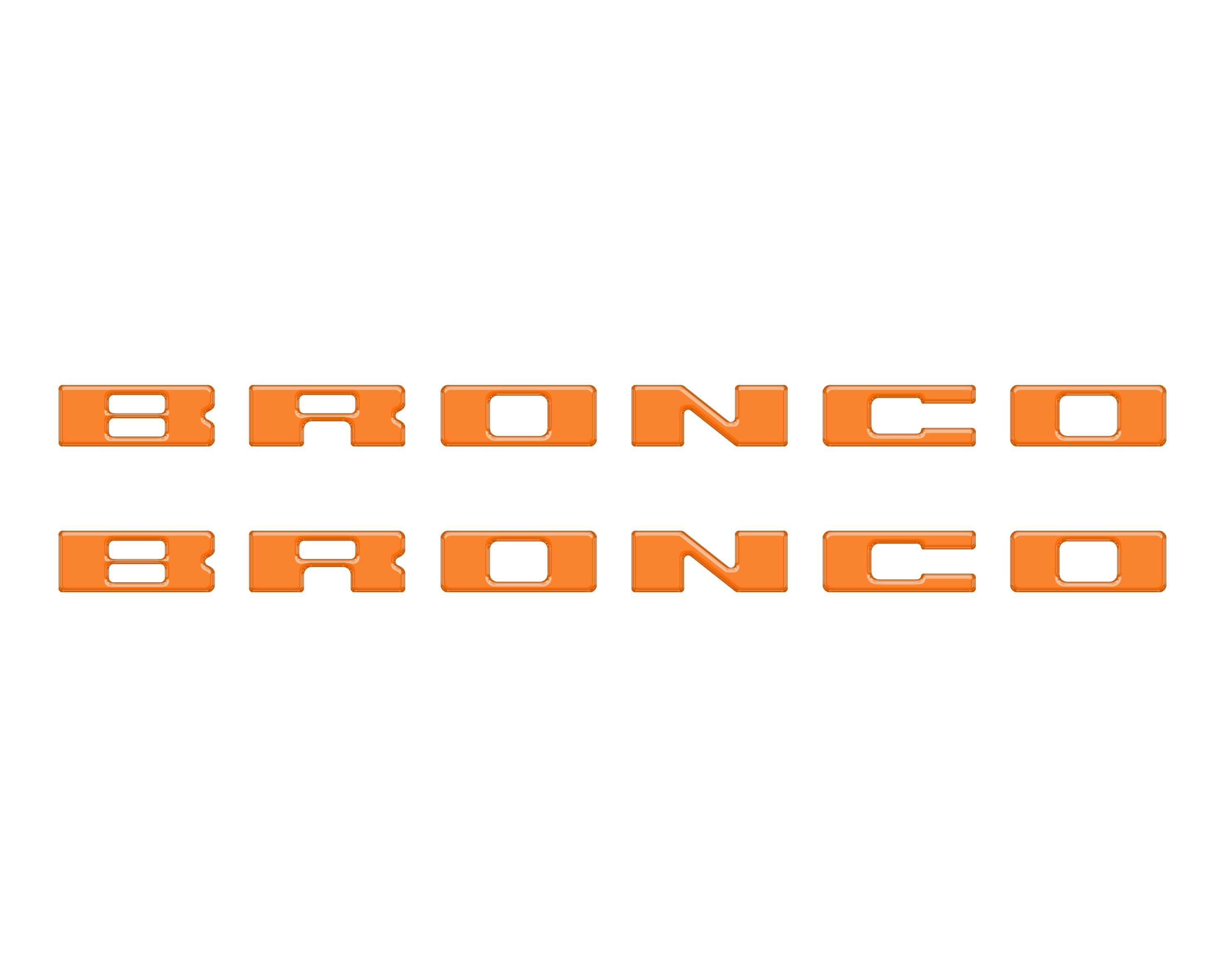 Bronco Running Board Letter Inserts/Overlays Fits 2021-2026 Ford Bronco