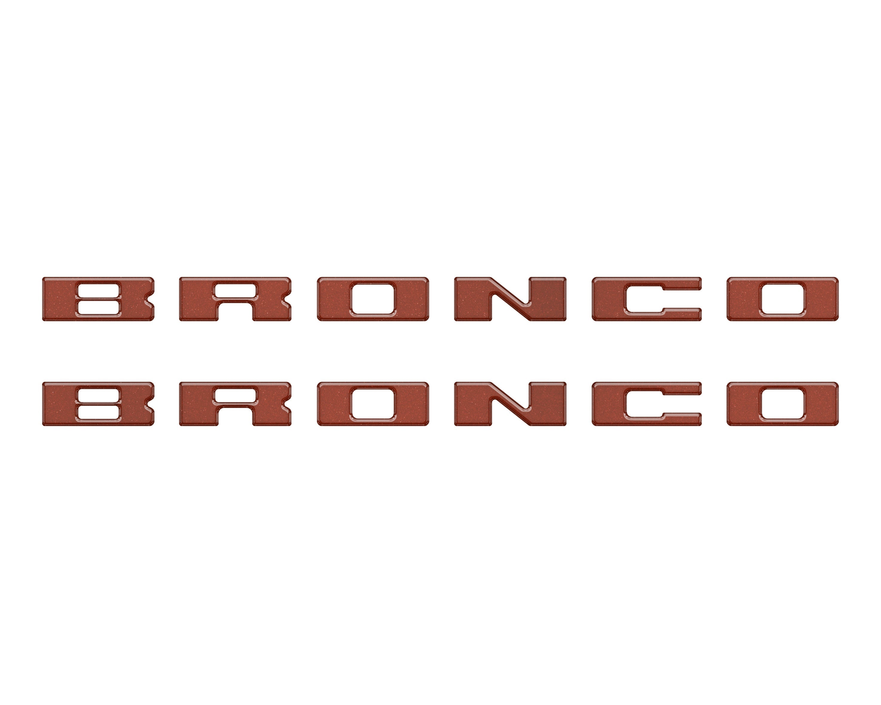Bronco Running Board Letter Inserts/Overlays Fits 2021-2026 Ford Bronco