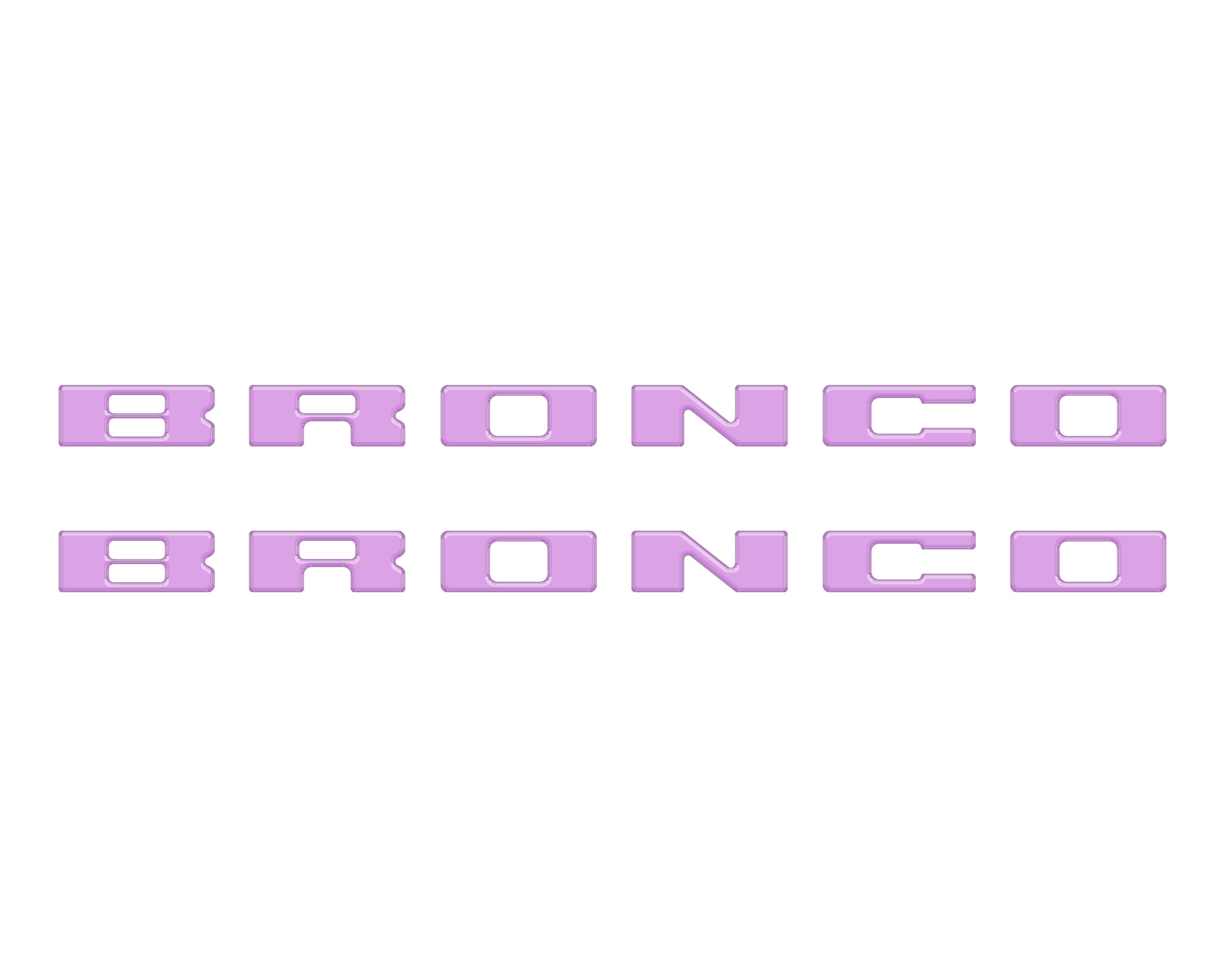 Bronco Running Board Letter Inserts/Overlays Fits 2021-2026 Ford Bronco