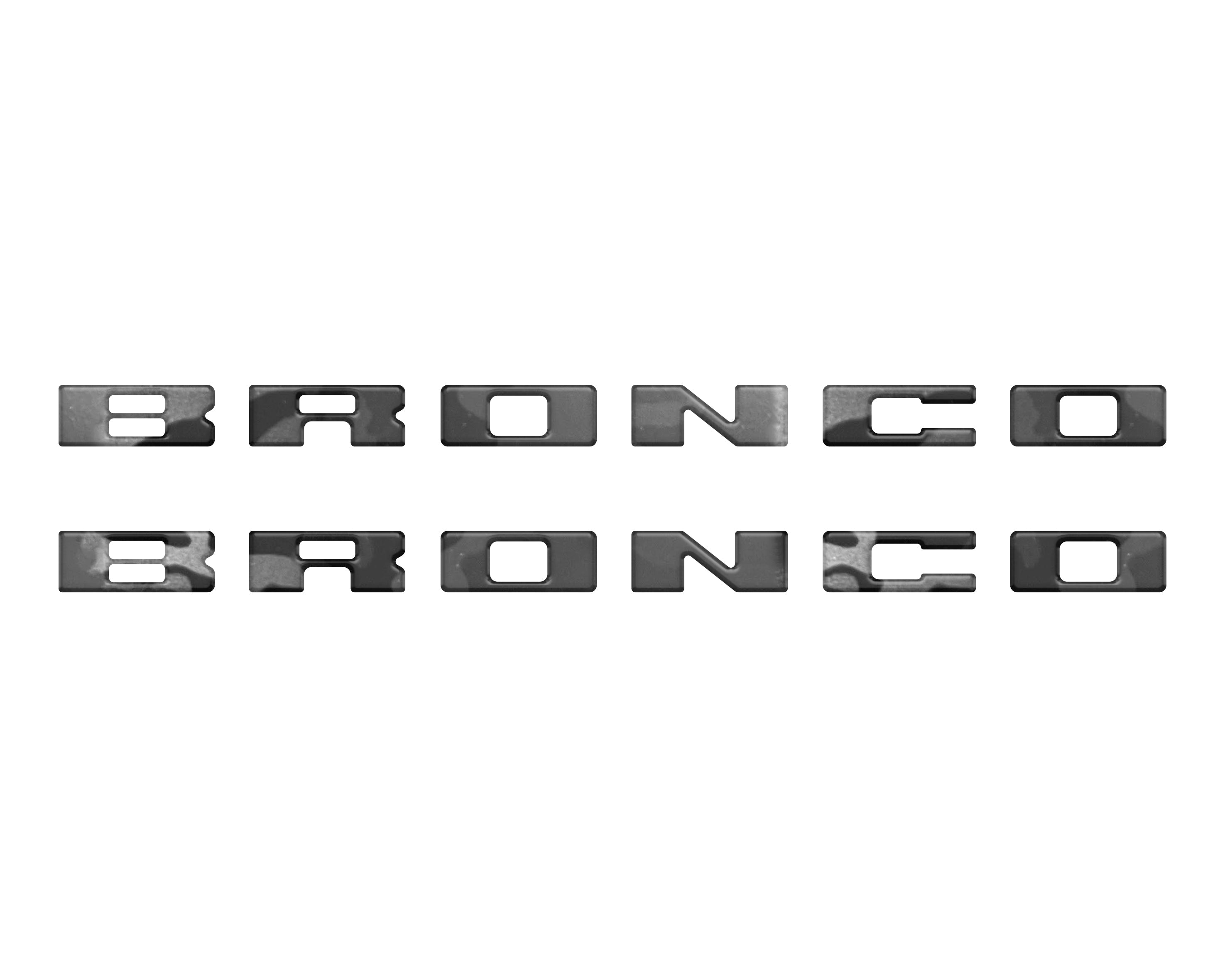 Bronco Running Board Letter Inserts/Overlays Fits 2021-2026 Ford Bronco
