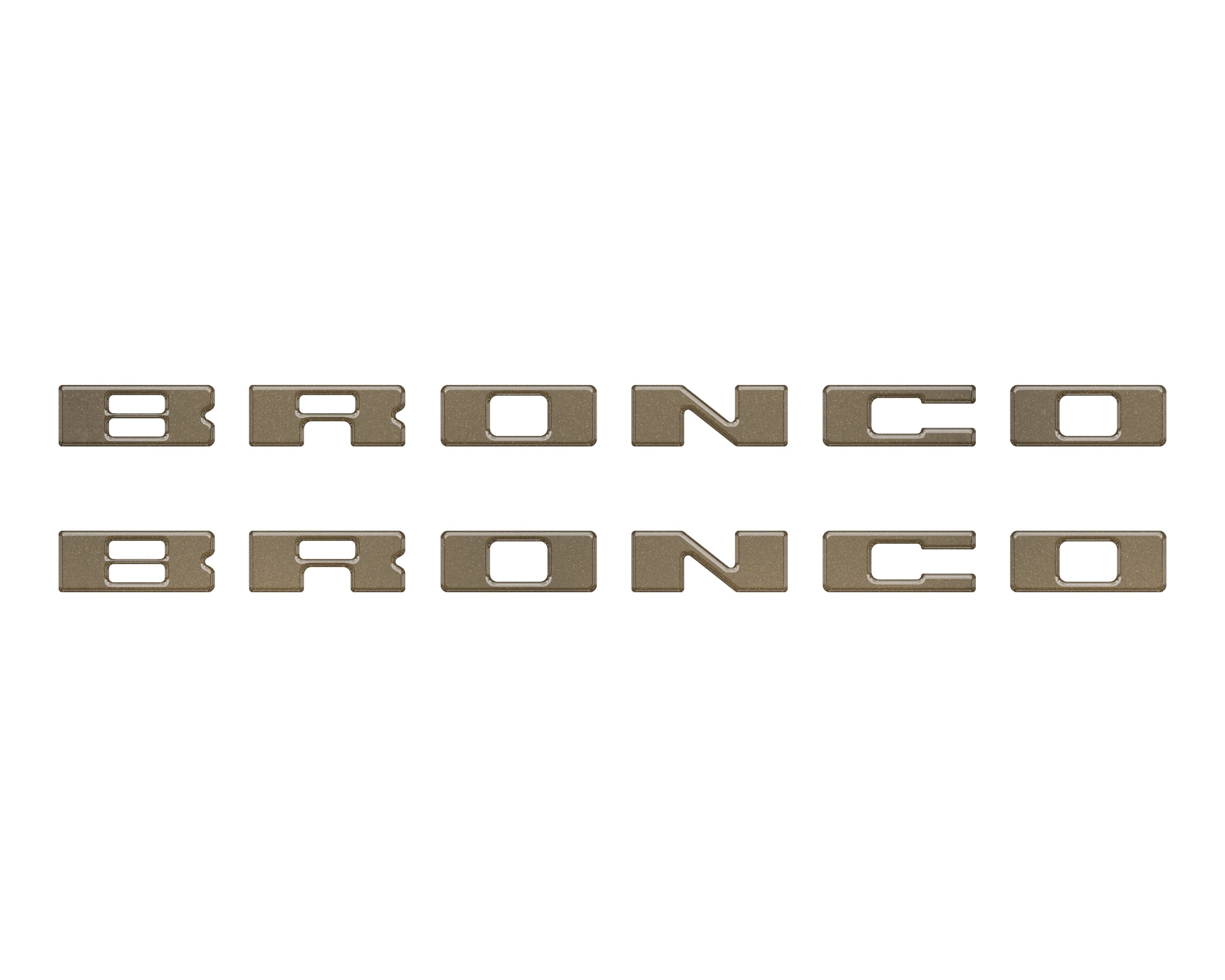 Bronco Running Board Letter Inserts/Overlays Fits 2021-2026 Ford Bronco