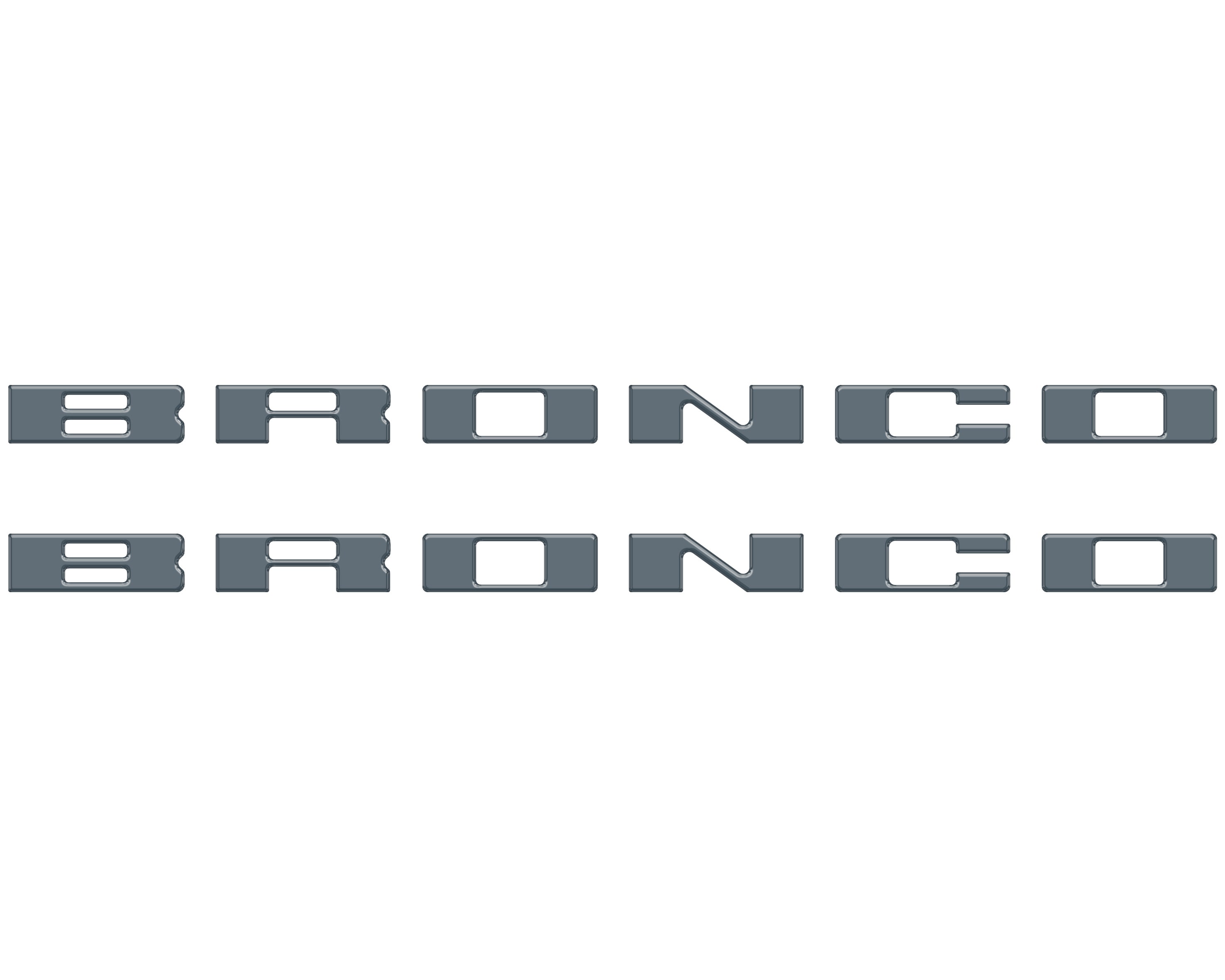 Bronco Running Board Letter Inserts/Overlays Fits 2021-2026 Ford Bronco