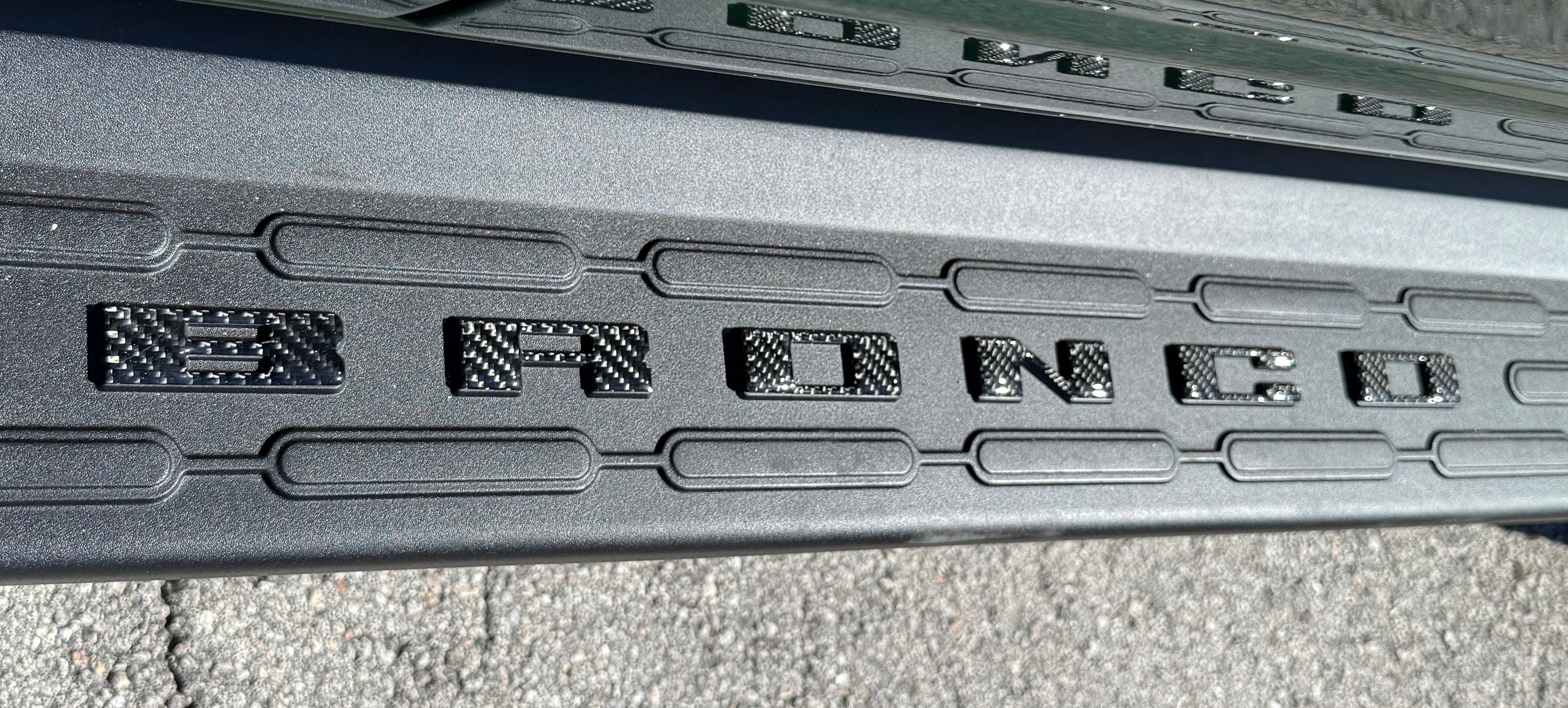 Bronco Running Board Letter Inserts/Overlays Fits 2021-2026 Ford Bronco