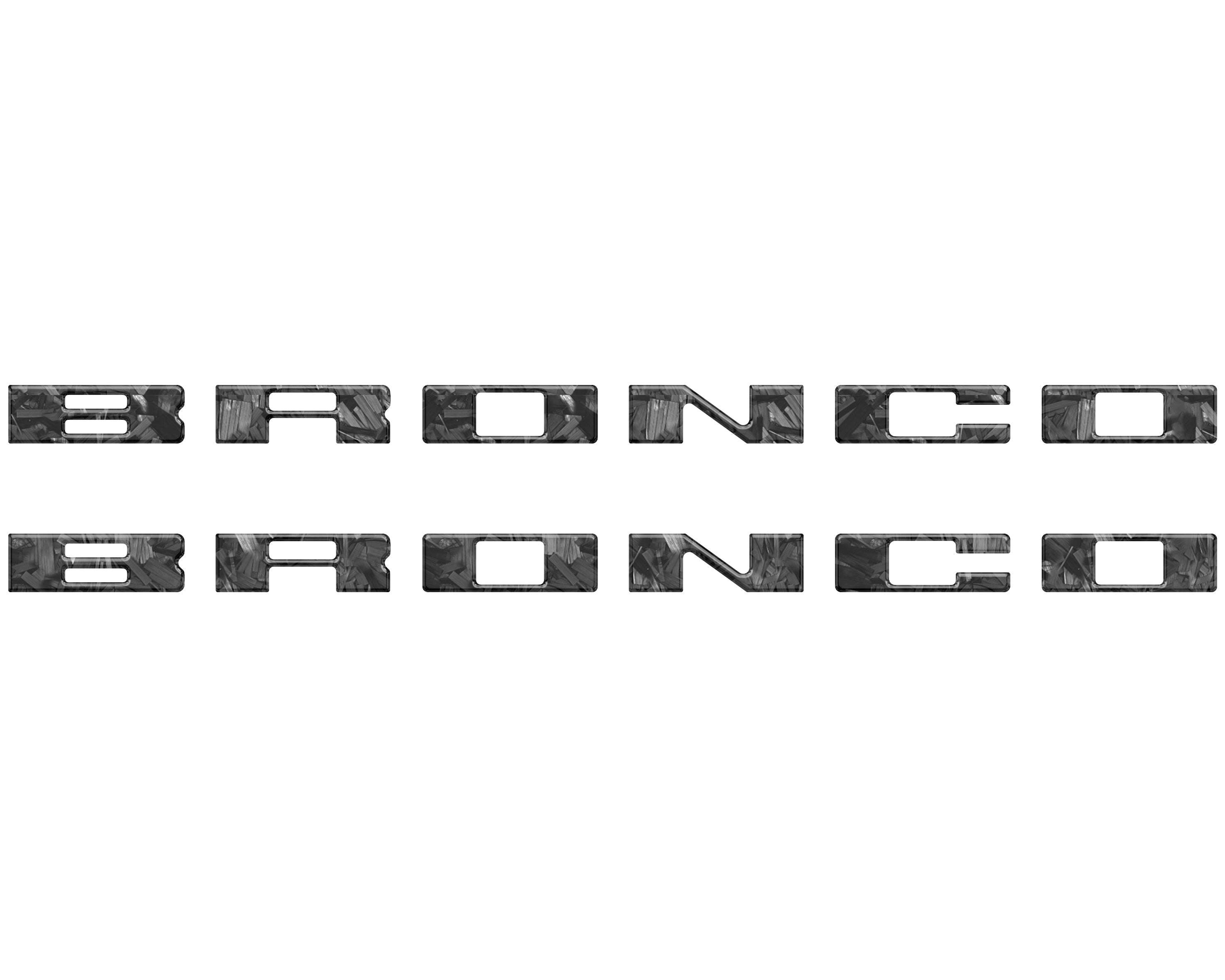 Bronco Running Board Letter Inserts/Overlays Fits 2021-2026 Ford Bronco