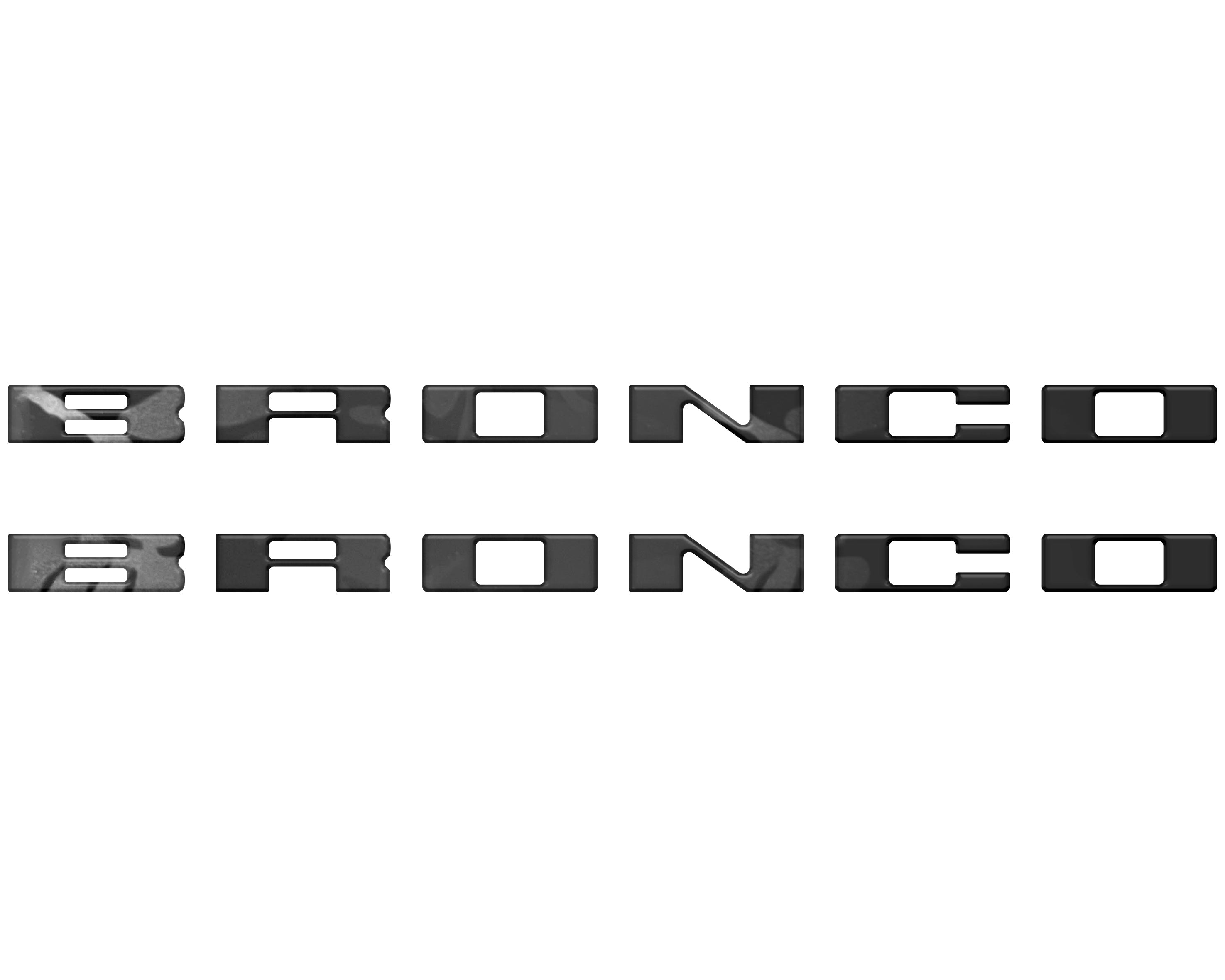 Bronco Running Board Letter Inserts/Overlays Fits 2021-2026 Ford Bronco