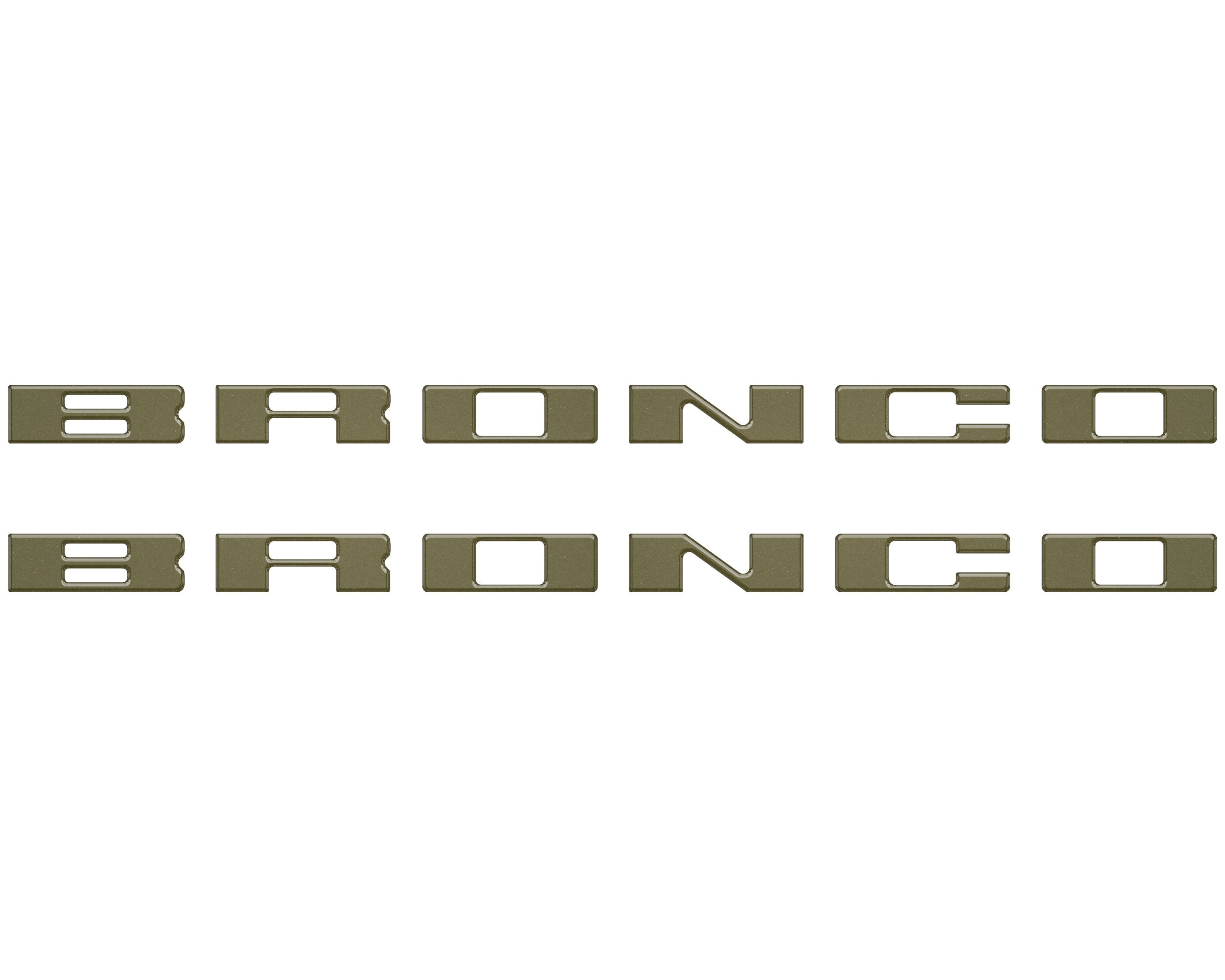 Bronco Running Board Letter Inserts/Overlays Fits 2021-2026 Ford Bronco