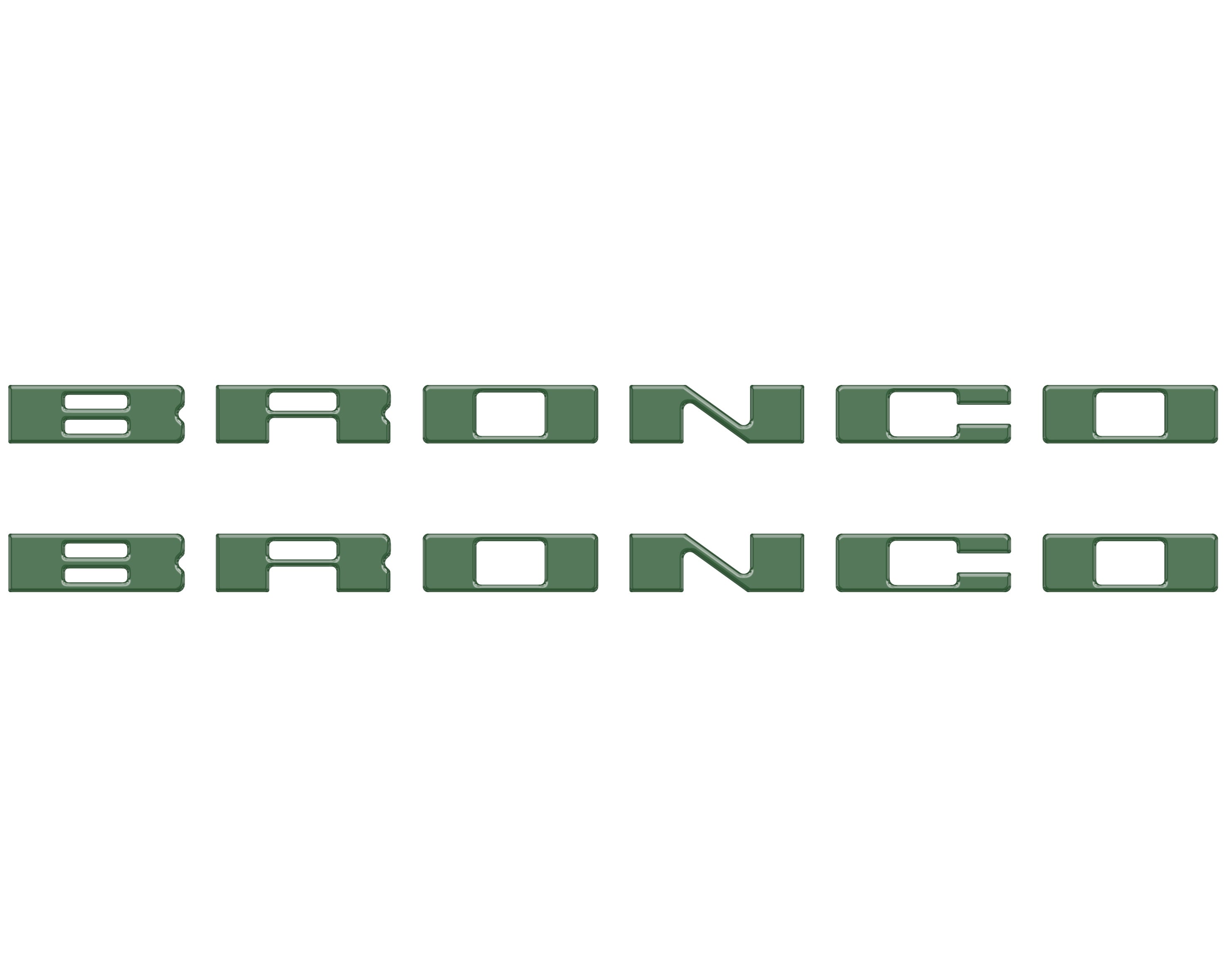 Bronco Running Board Letter Inserts/Overlays Fits 2021-2026 Ford Bronco