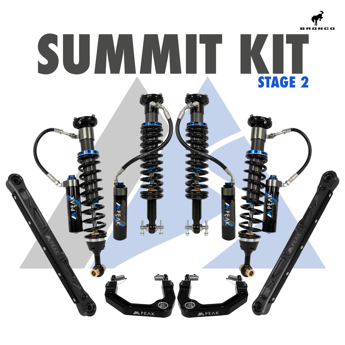Peak Suspension 2.5" DSC Coilovers Summit Kit – 21+ Ford Bronco for 2021+ Ford Bronco