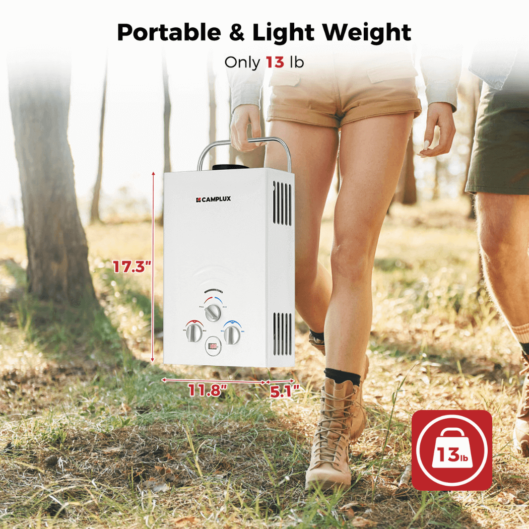 Camplux BW158 Camping Water Heater Propane