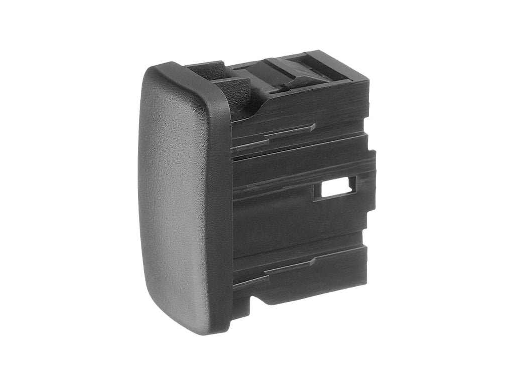 Blank replacement switch for Toyota and Jeep vehicle dashboards, black plastic component