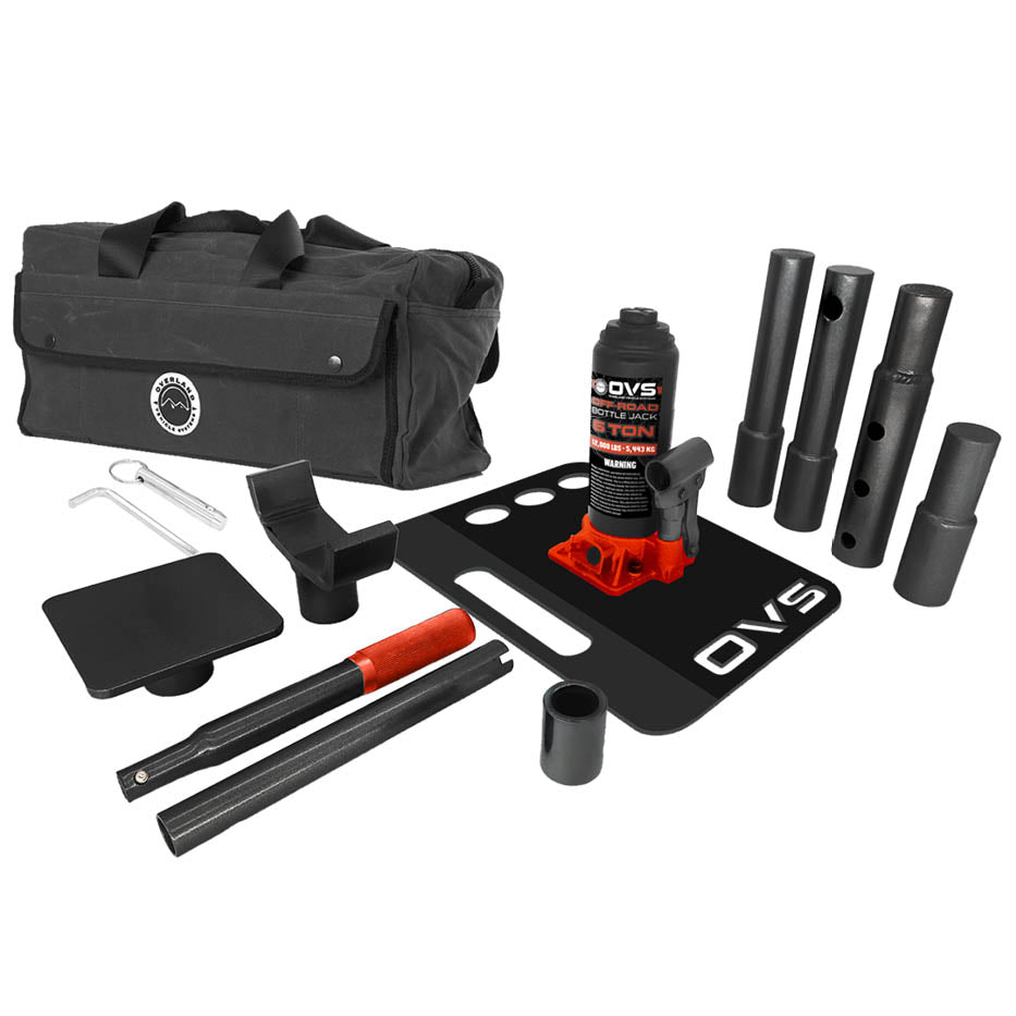 Overland Vehicle Systems 6 ton off-road bottle jack kit with storage bag